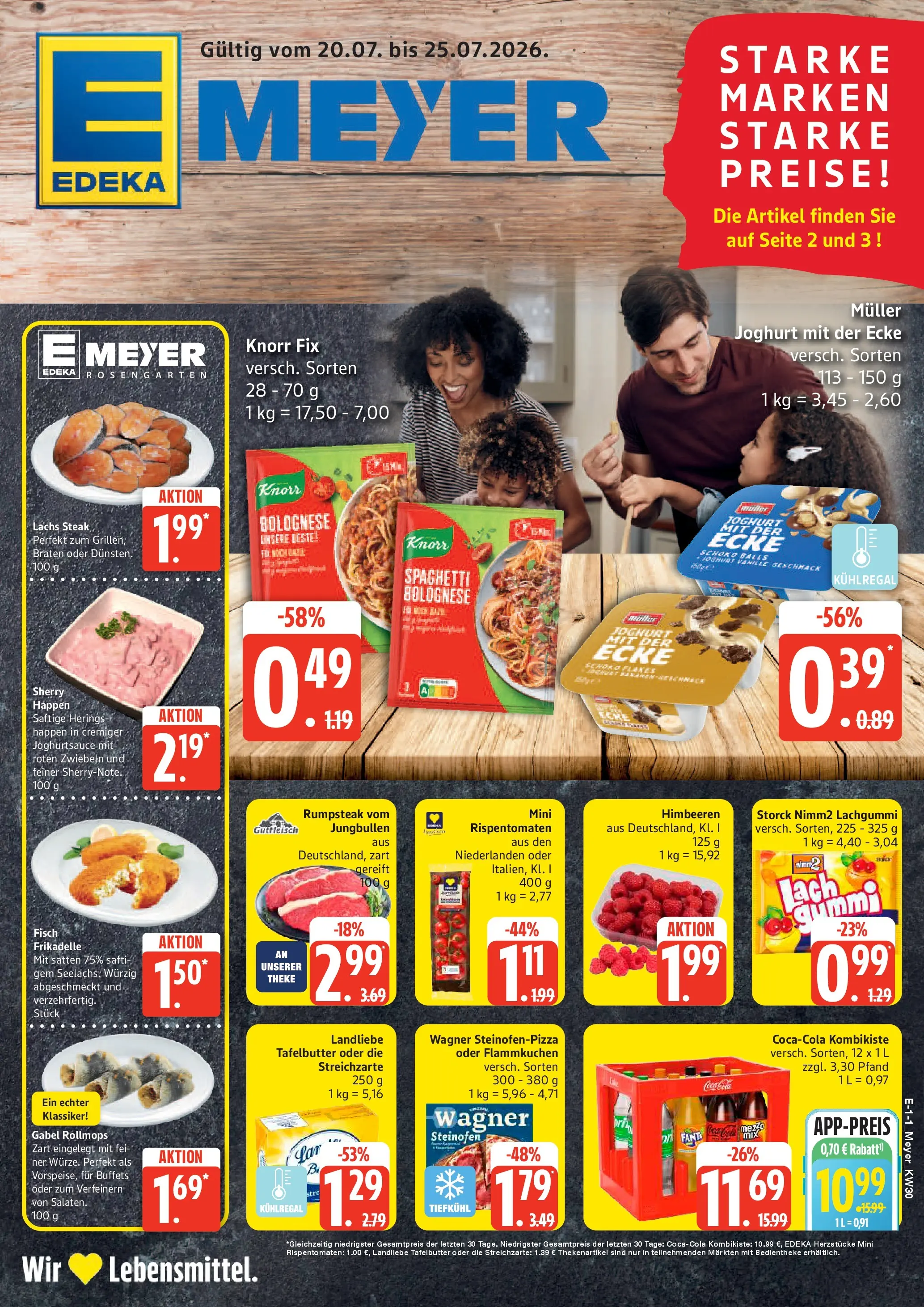 Edeka prospekt Seevetal (ab 20.07.2026) » Angebote Online | Seite: 1 | Produkte: Rumpsteak, Joghurt, Theke, Knorr