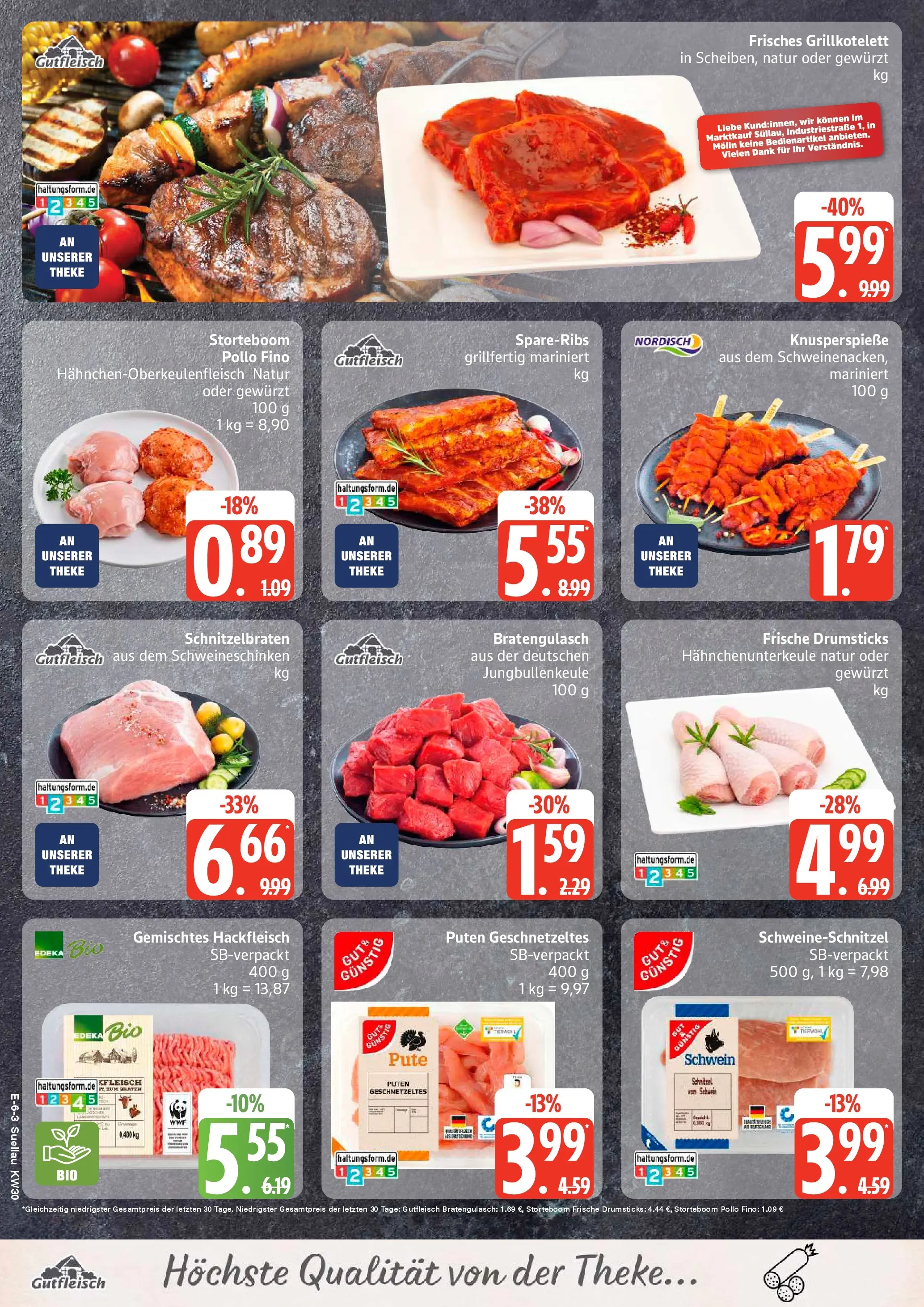 Edeka prospekt Lübeck (ab 20.07.2026) » Angebote Online | Seite: 7 | Produkte: Pute, Theke, Schnitzel, Hackfleisch