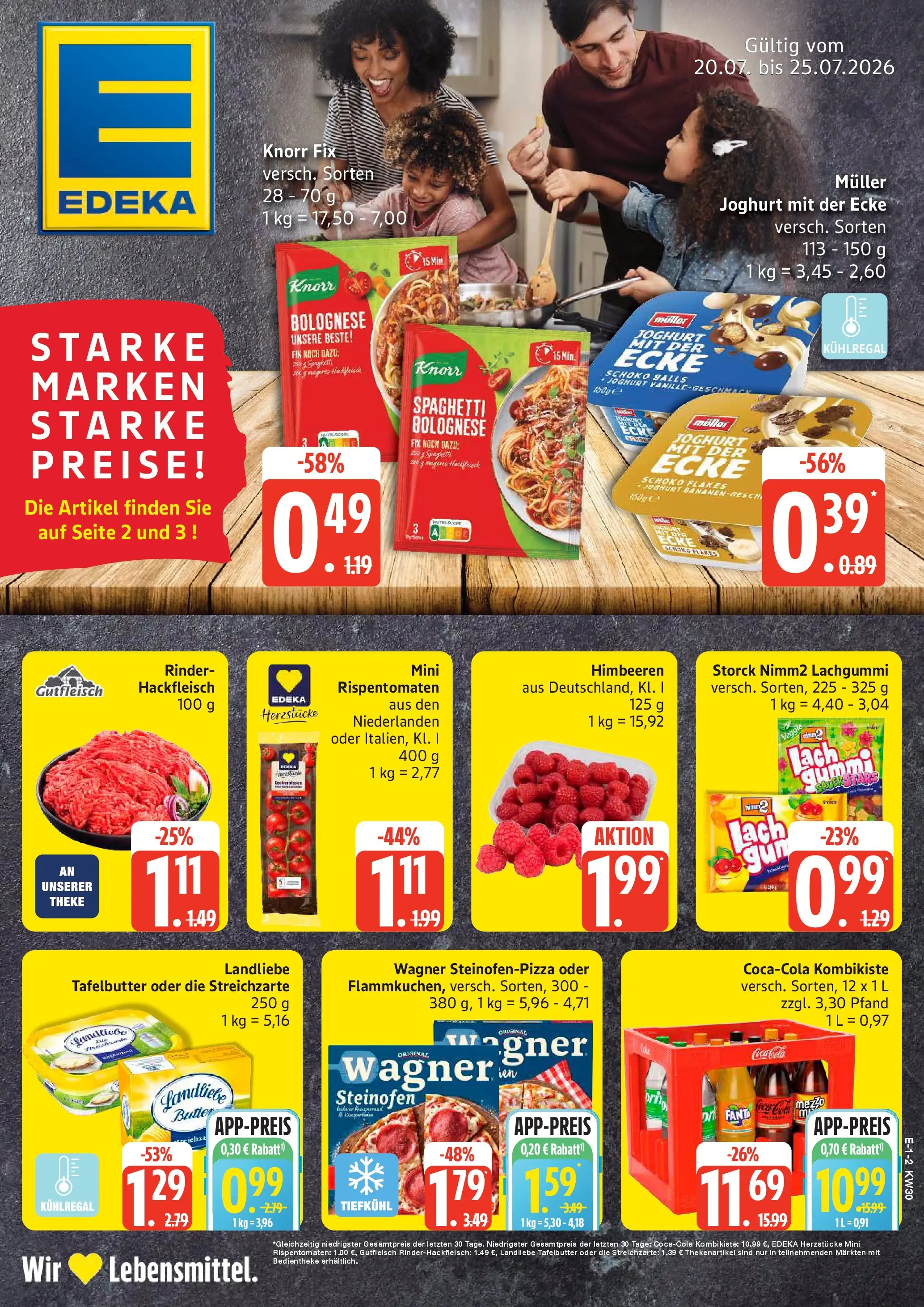 Edeka prospekt Husum (ab 20.07.2026) » Angebote Online | Seite: 1 | Produkte: Himbeeren, Knorr fix, Theke, Knorr