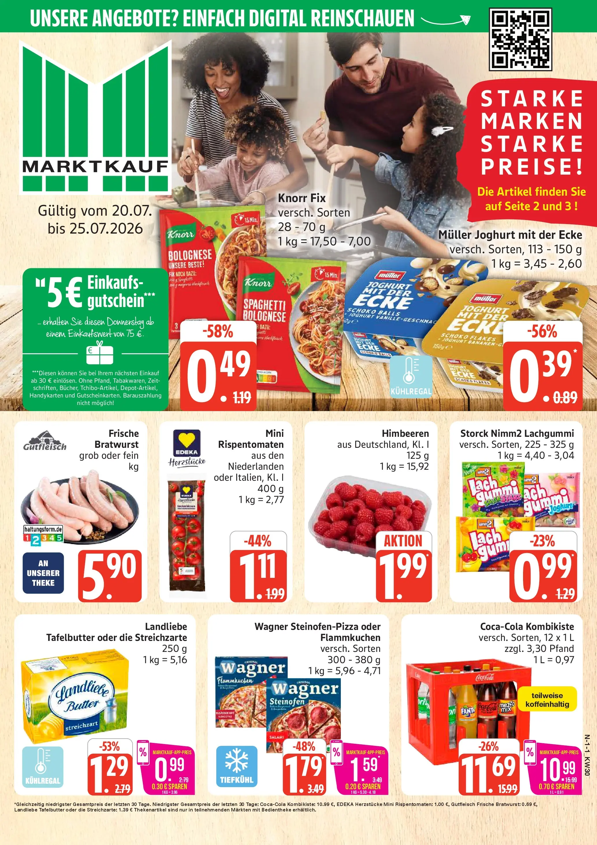Marktkauf Prospekt Buxtehude (ab 20.07.2026) » Angebote online | Seite: 1 | Produkte: Knorr fix, Cola, Joghurt, Knorr