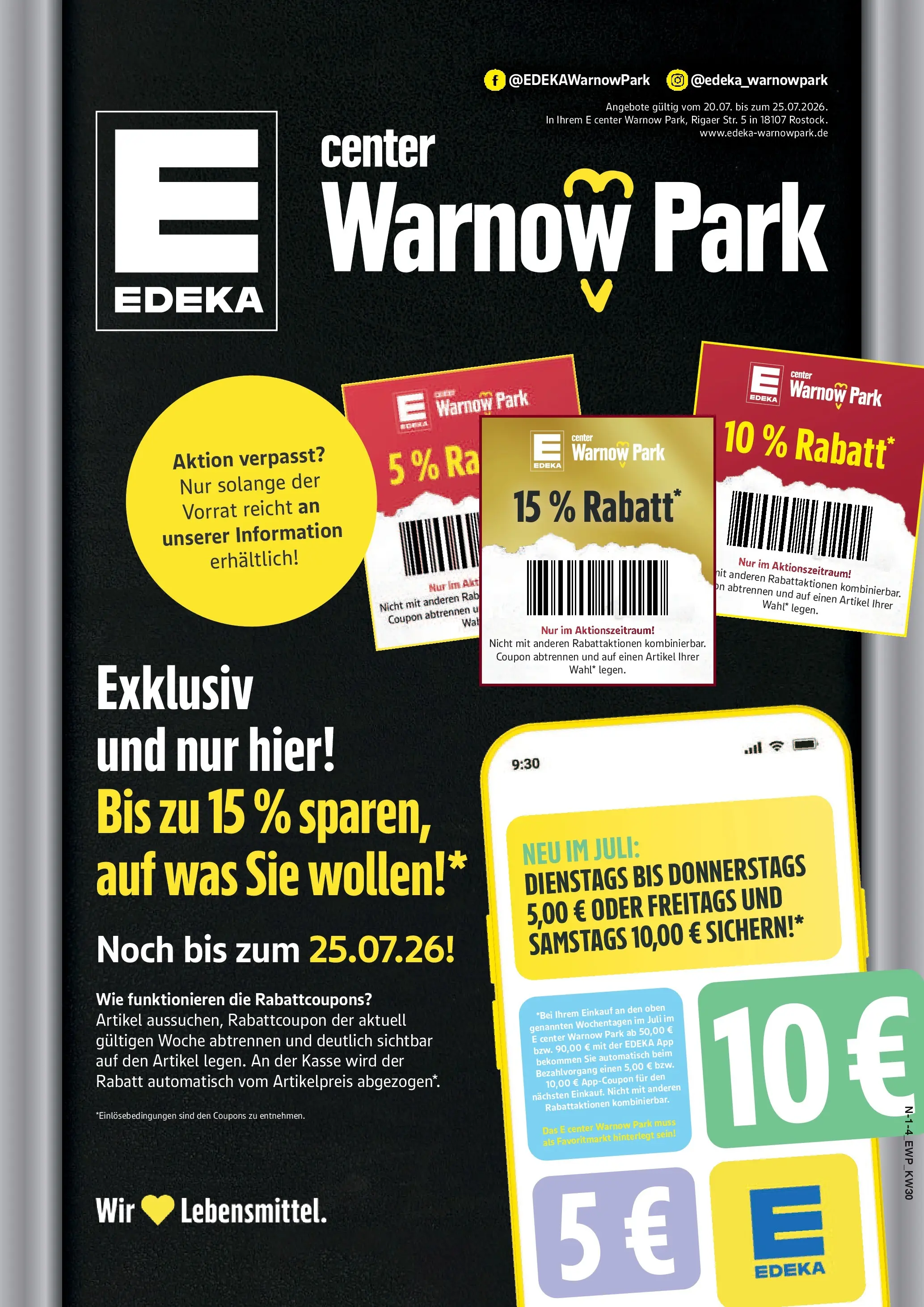Edeka prospekt Rostock (ab 20.07.2026) » Angebote Online | Seite: 1