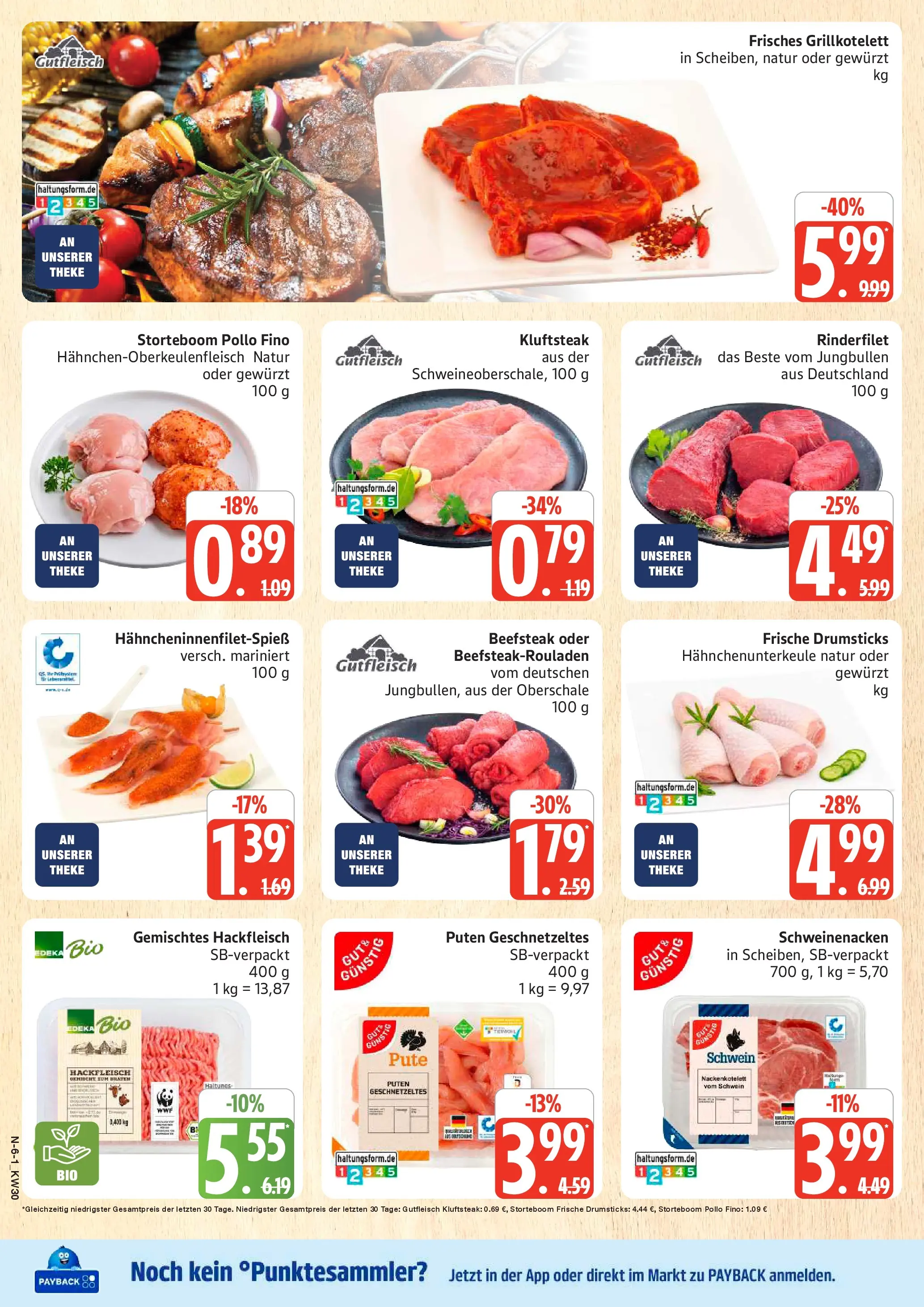 Edeka prospekt Schleswig (ab 20.07.2026) » Angebote Online | Seite: 6 | Produkte: Pute, Rinderfilet, Schweinenacken, Hackfleisch