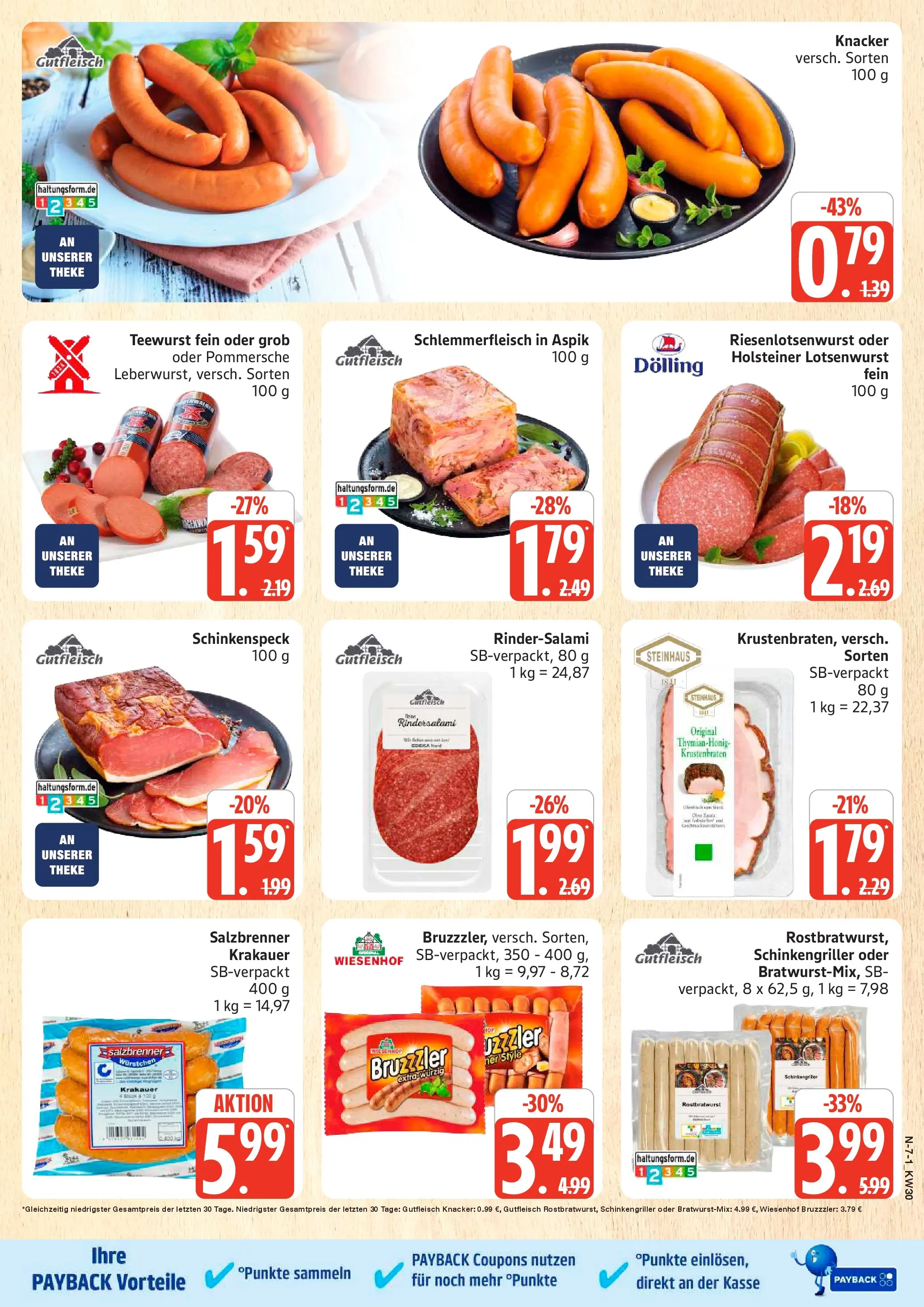 Edeka prospekt Schleswig (ab 20.07.2026) » Angebote Online | Seite: 7 | Produkte: Theke, Krustenbraten