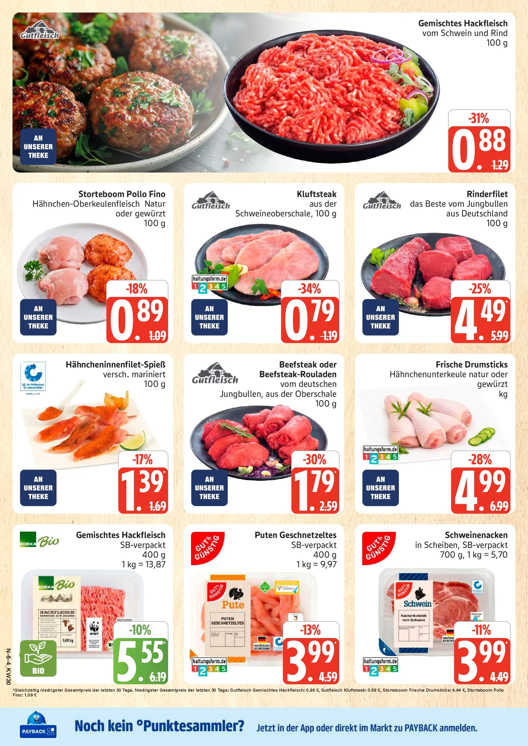 Edeka prospekt Rostock (ab 20.07.2026) » Angebote Online | Seite: 6 | Produkte: Pute, Theke, Schweinenacken, Hackfleisch