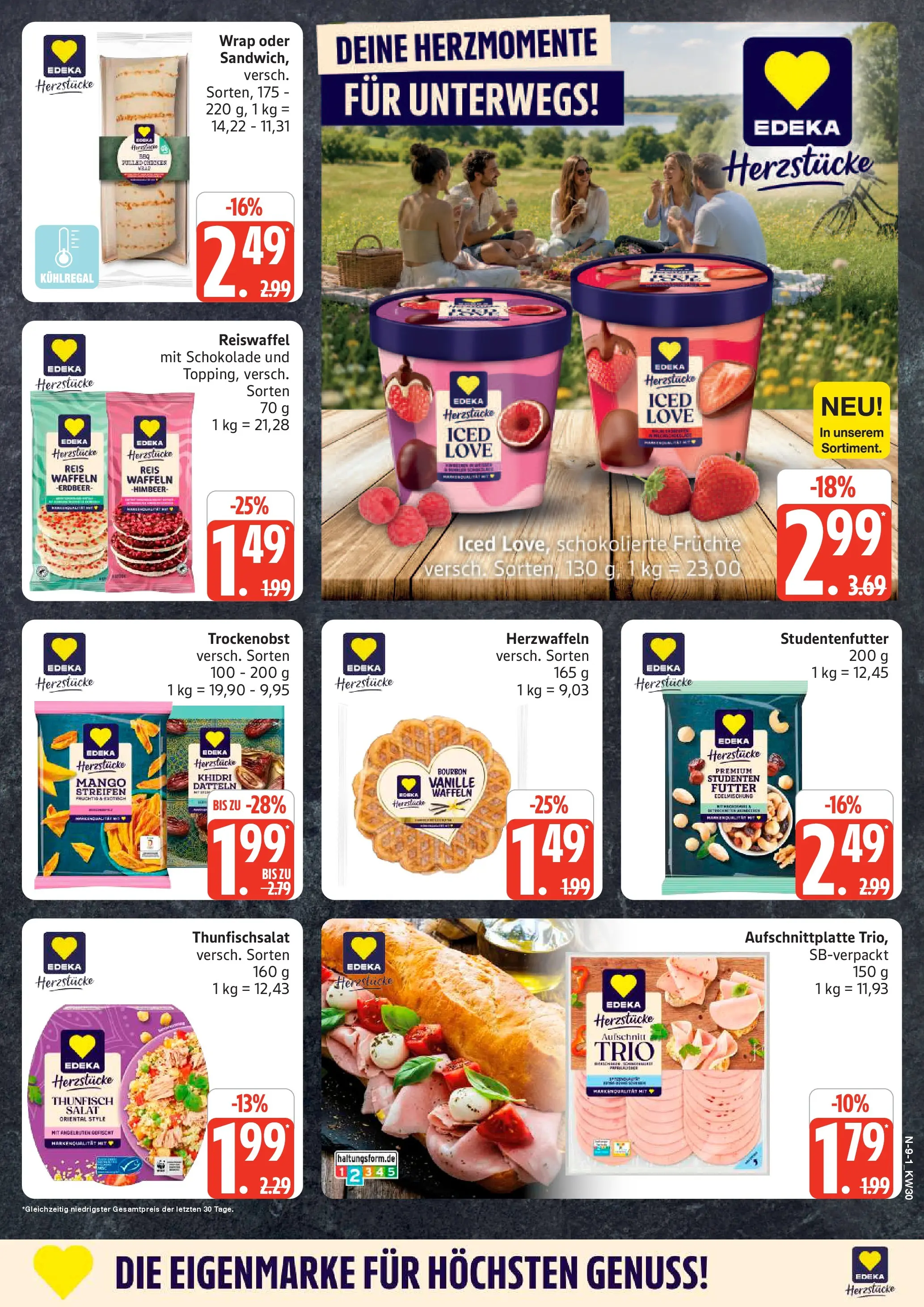 Edeka prospekt Schleswig (ab 20.07.2026) » Angebote Online | Seite: 9 | Produkte: Waffeln, Reis, Bourbon, Salat