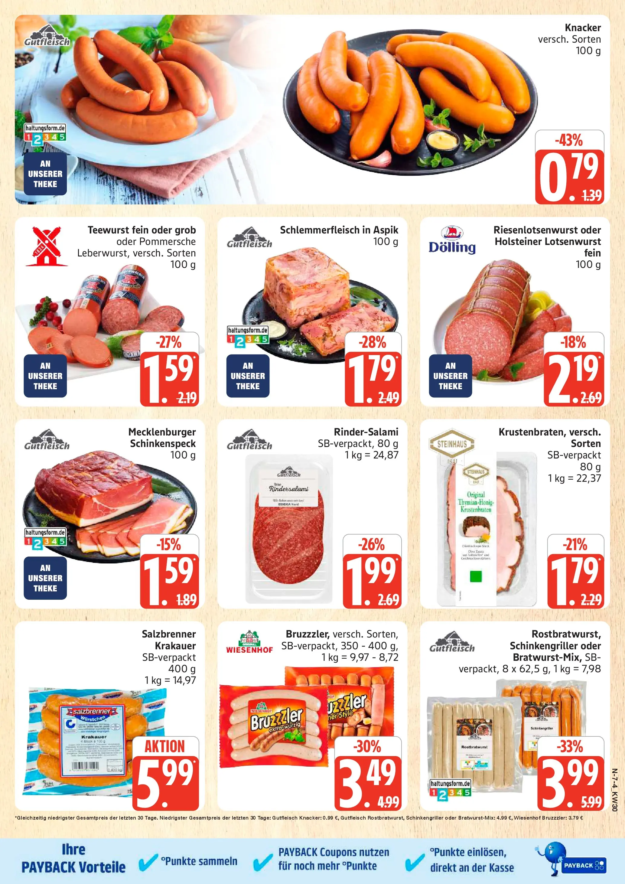Edeka prospekt Rostock (ab 20.07.2026) » Angebote Online | Seite: 7 | Produkte: Theke, Krustenbraten