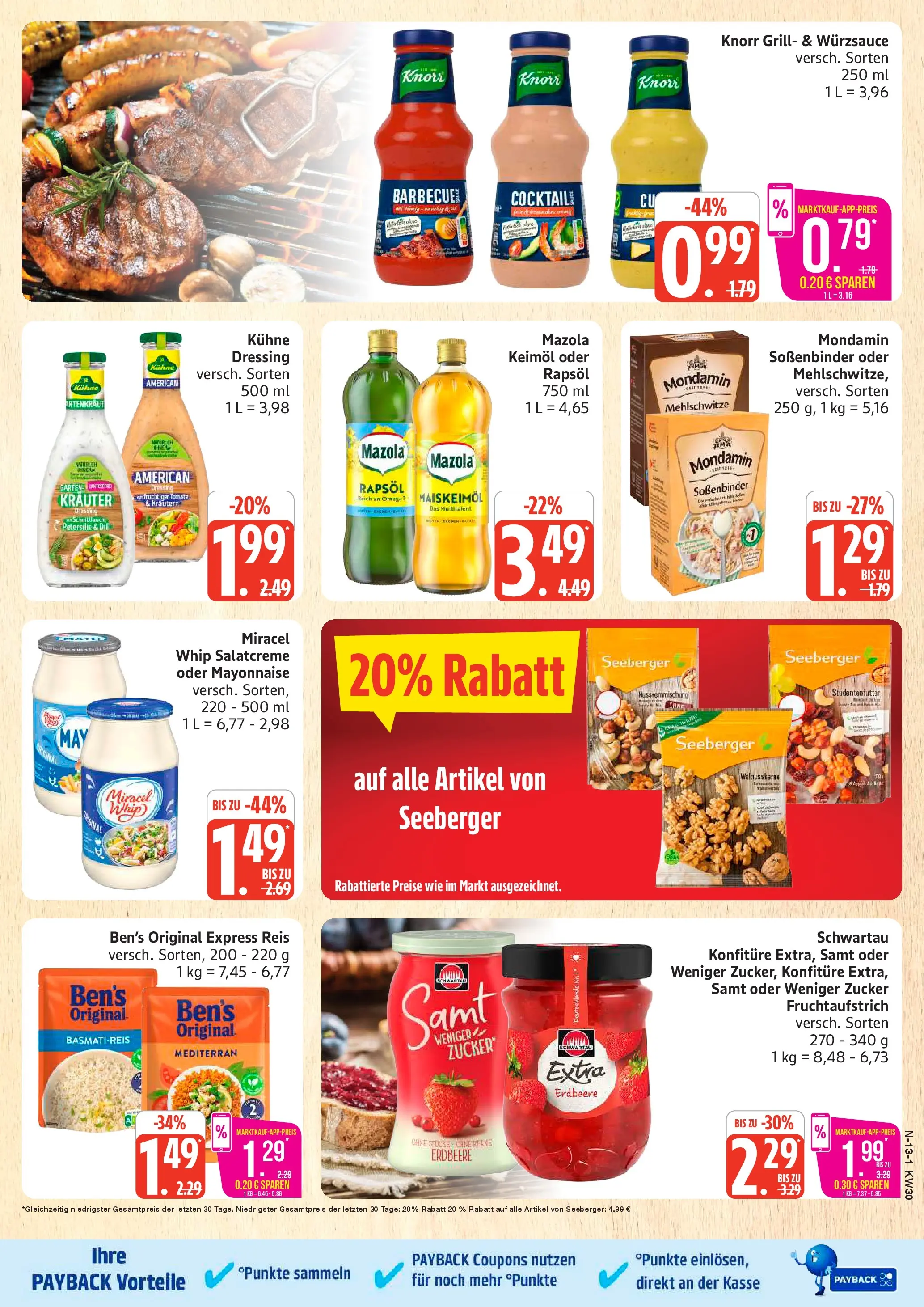Marktkauf Prospekt Buxtehude (ab 20.07.2026) » Angebote online | Seite: 13 | Produkte: Grill, Rapsöl, Knorr, Zucker