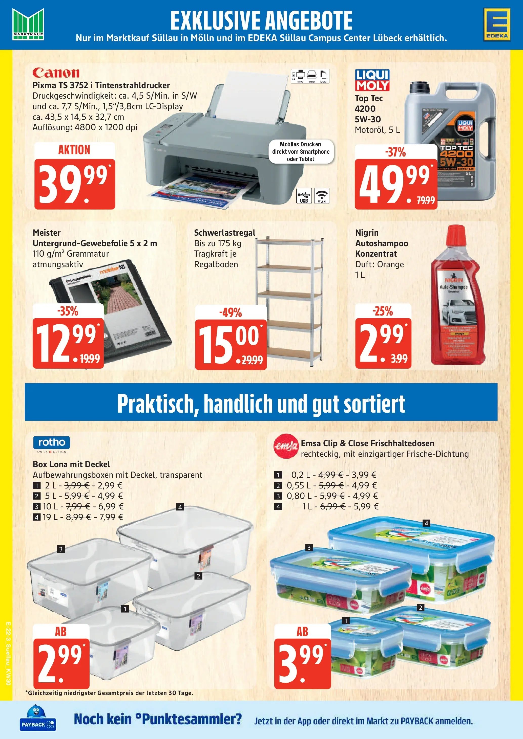 Edeka prospekt Lübeck (ab 20.07.2026) » Angebote Online | Seite: 26 | Produkte: Top, Duft, Schwerlastregal, Tablet