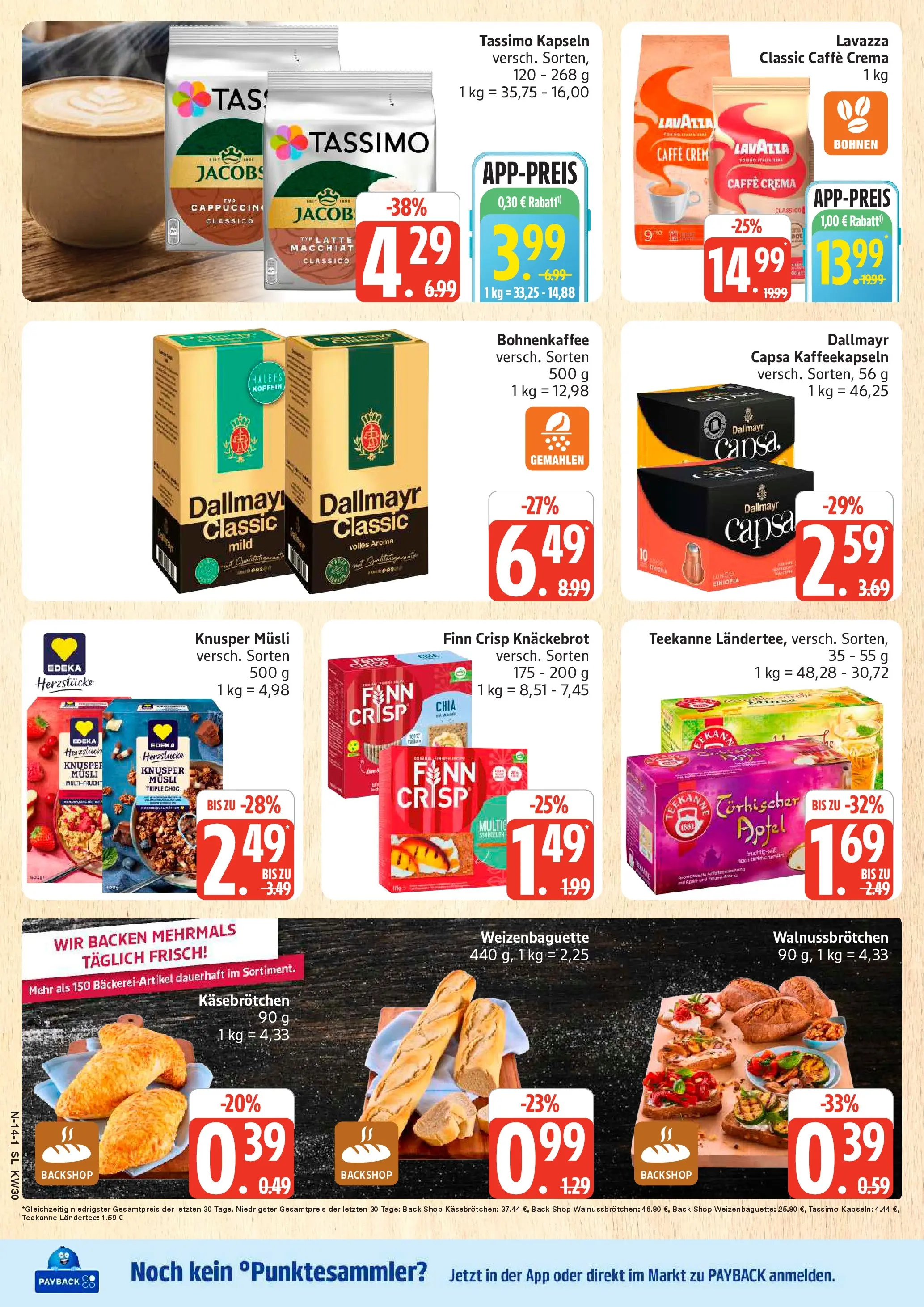 Edeka prospekt Schleswig (ab 20.07.2026) » Angebote Online | Seite: 14 | Produkte: Musli, Äpfel, Dallmayr, Tassimo