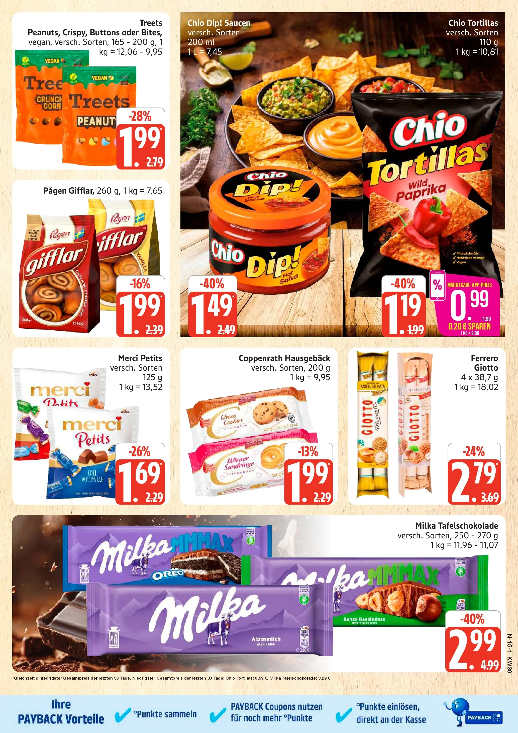 Marktkauf Prospekt Buxtehude (ab 20.07.2026) » Angebote online | Seite: 15 | Produkte: Merci, Milka, Paprika, Chio tortillas