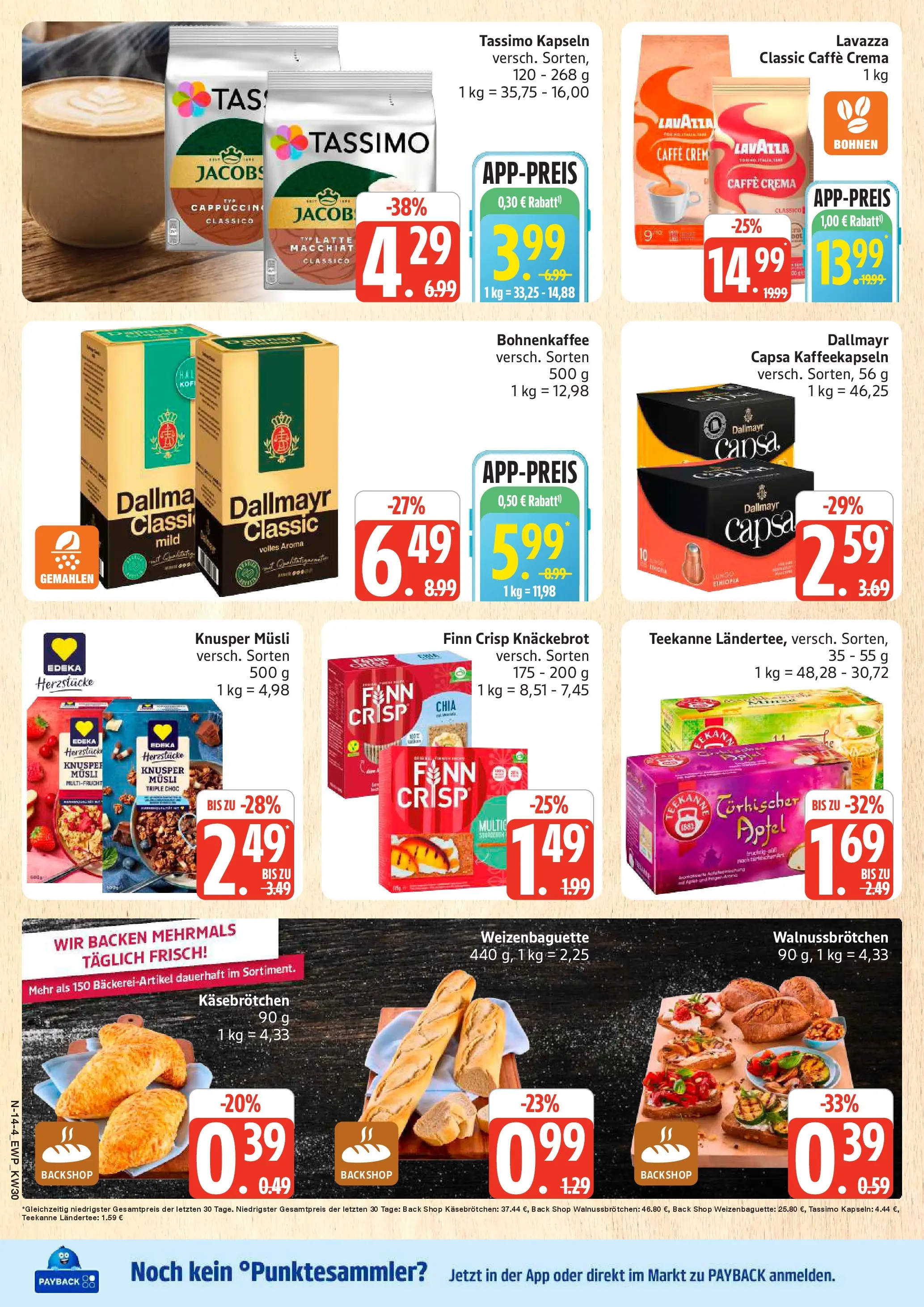 Edeka prospekt Rostock (ab 20.07.2026) » Angebote Online | Seite: 14 | Produkte: Musli, Lavazza, Bäckerei, Äpfel