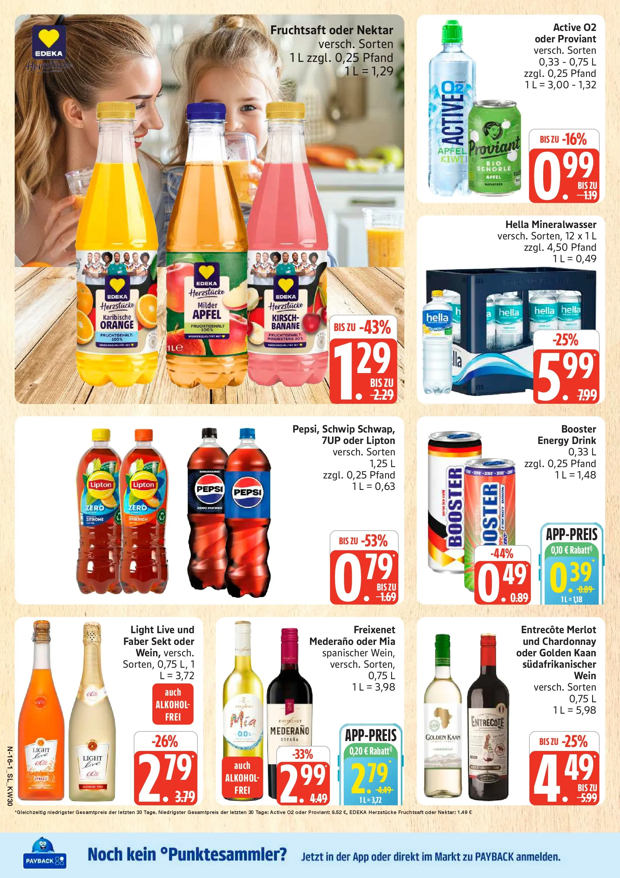 Edeka prospekt Schleswig (ab 20.07.2026) » Angebote Online | Seite: 16 | Produkte: Sekt, Merlot, Zitrone, Fruchtsaft