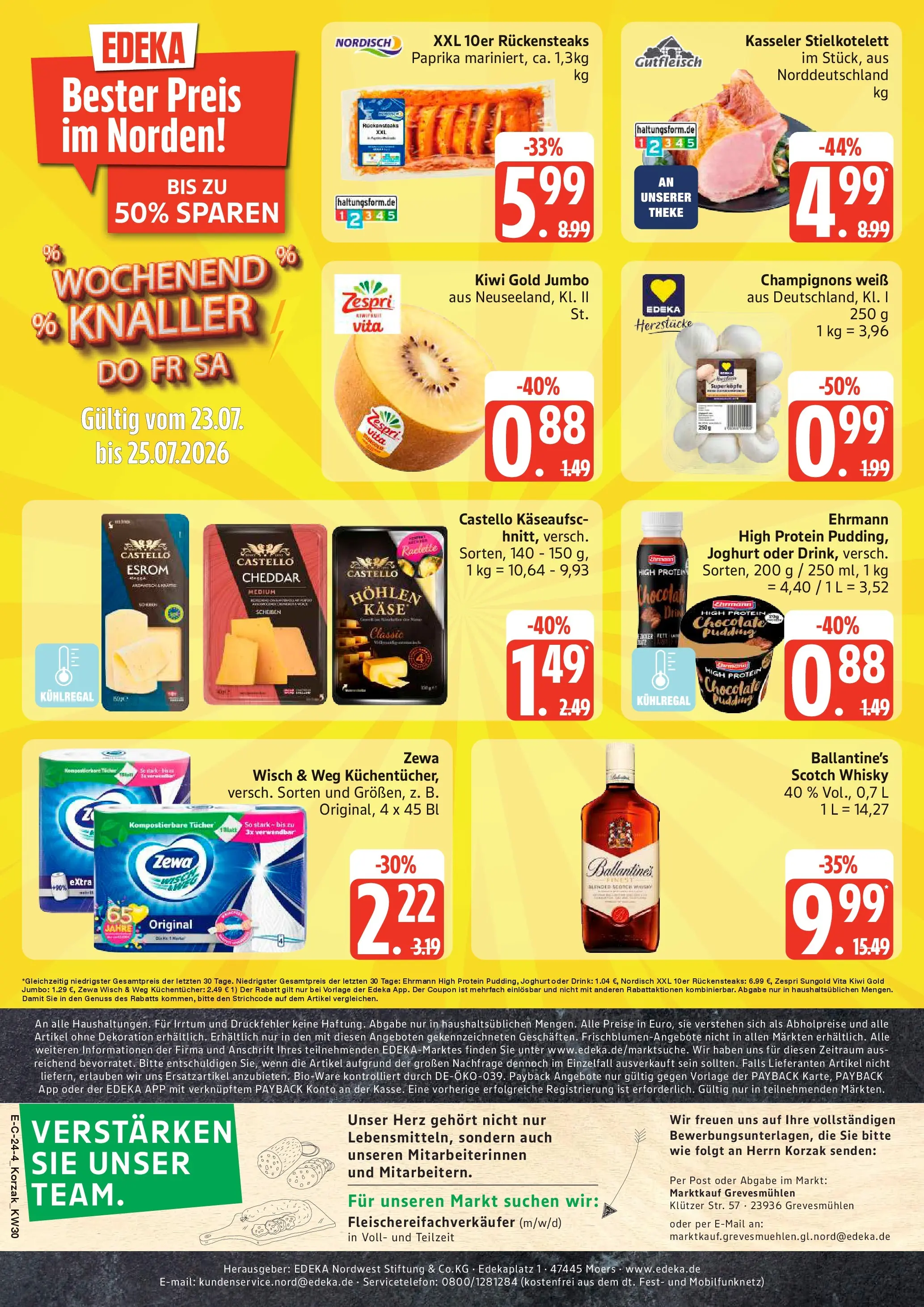Marktkauf Prospekt Grevesmühlen (ab 20.07.2026) » Angebote online | Seite: 28 | Produkte: Whisky, Käse, Joghurt, Champignons
