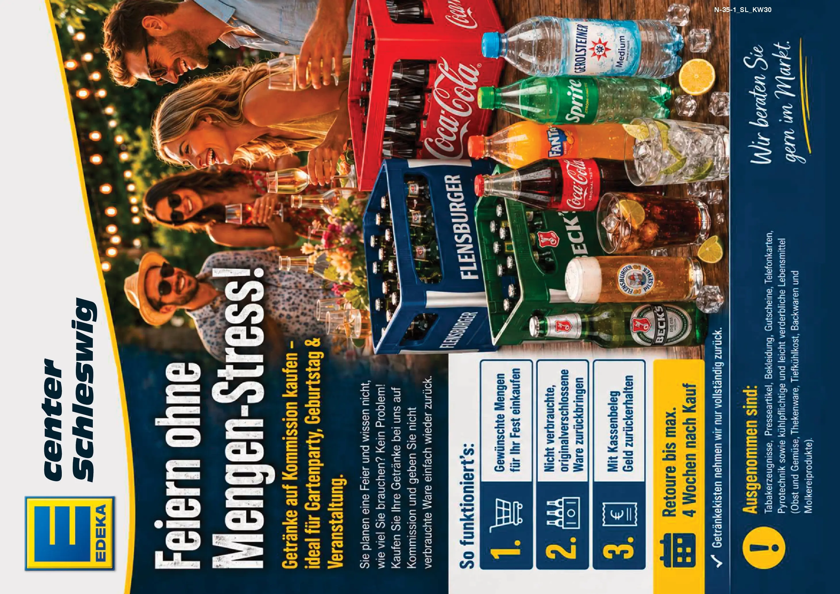 Edeka prospekt Schleswig (ab 20.07.2026) » Angebote Online | Seite: 35 | Produkte: Fanta, Sprite, Cola, Flensburger