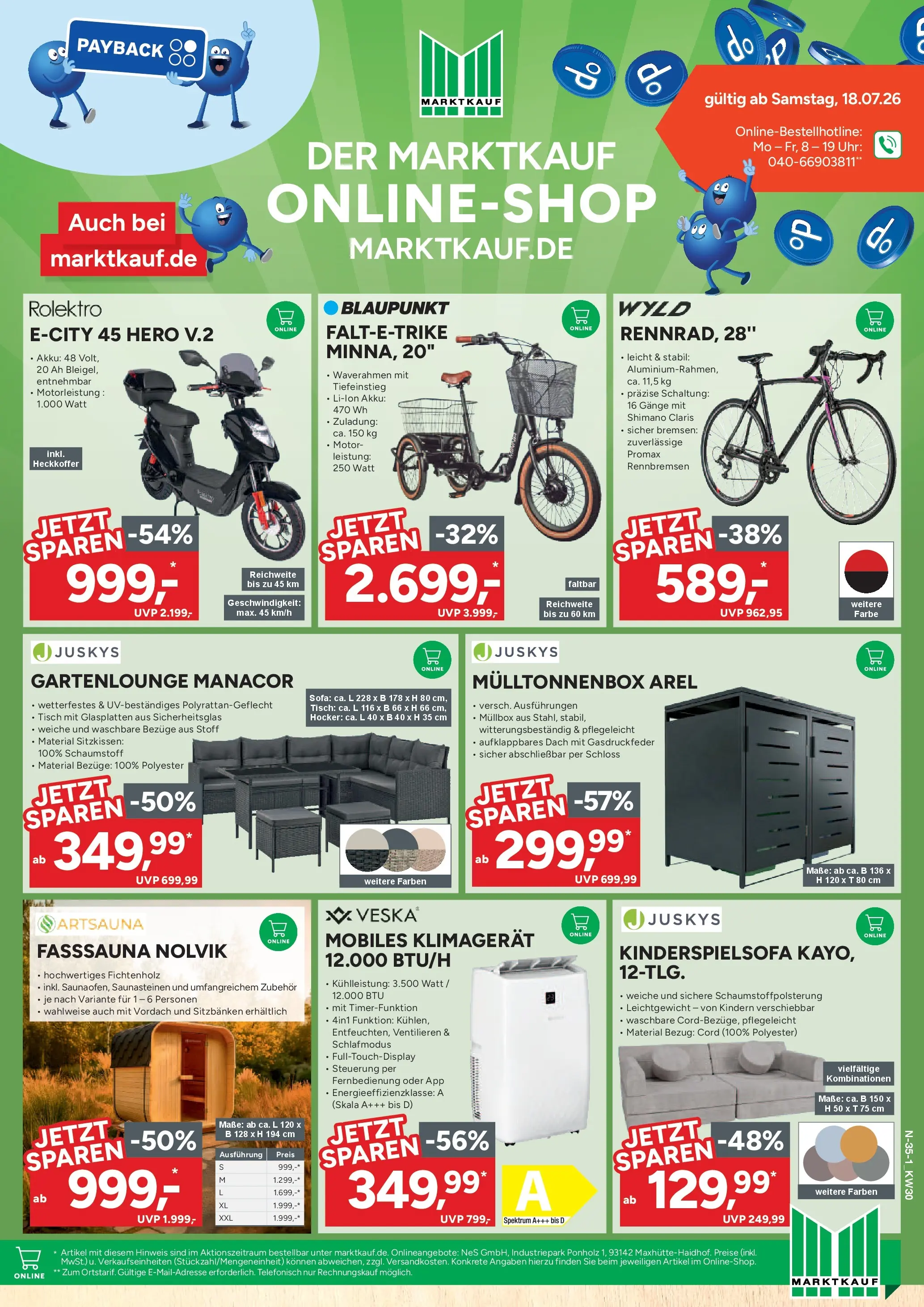 Marktkauf Prospekt Buxtehude (ab 20.07.2026) » Angebote online | Seite: 35 | Produkte: Hocker, Sofa, Tisch, Uhr