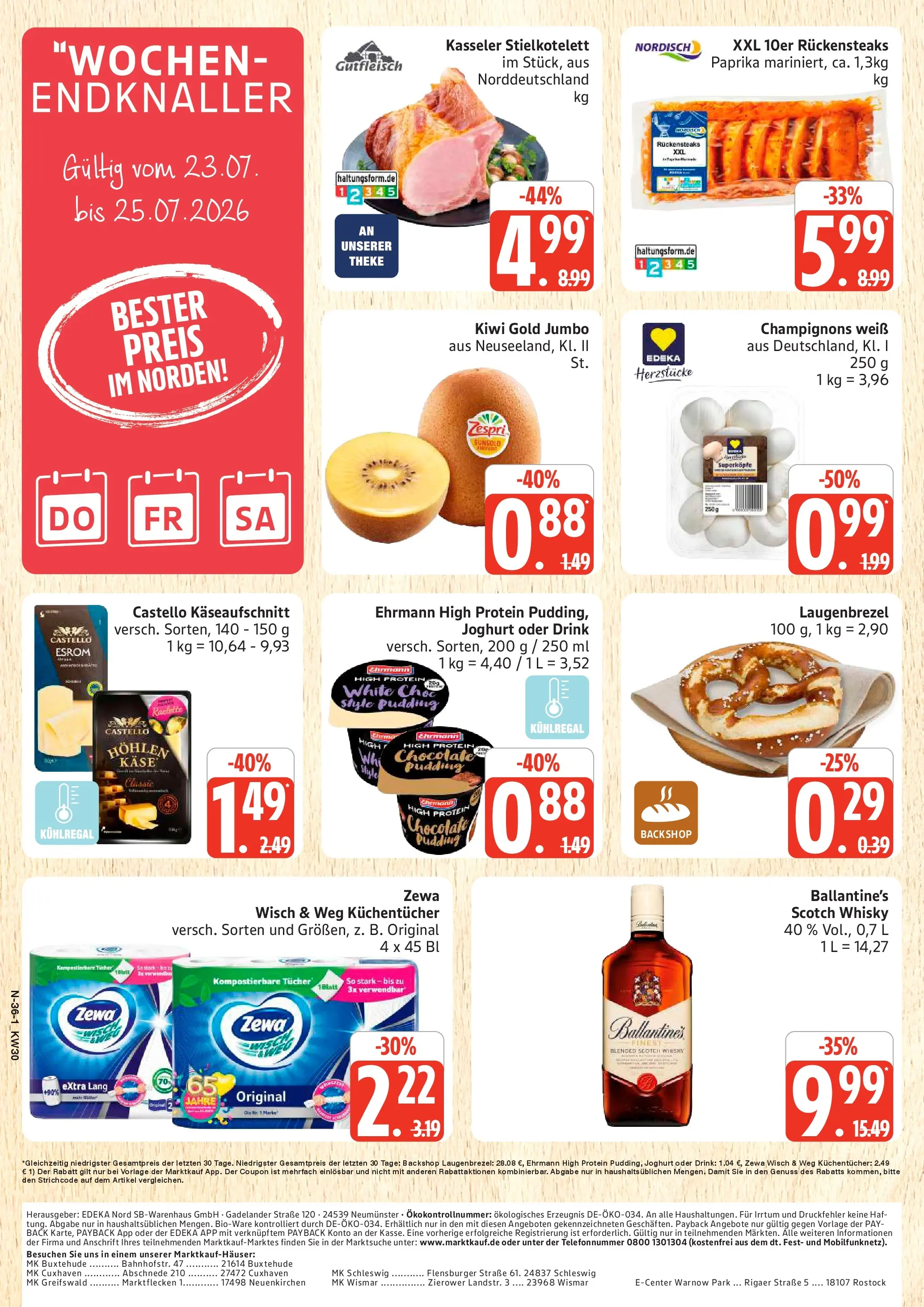 Edeka prospekt Schleswig (ab 20.07.2026) » Angebote Online | Seite: 36 | Produkte: Joghurt, Theke, Flensburger, Champignons