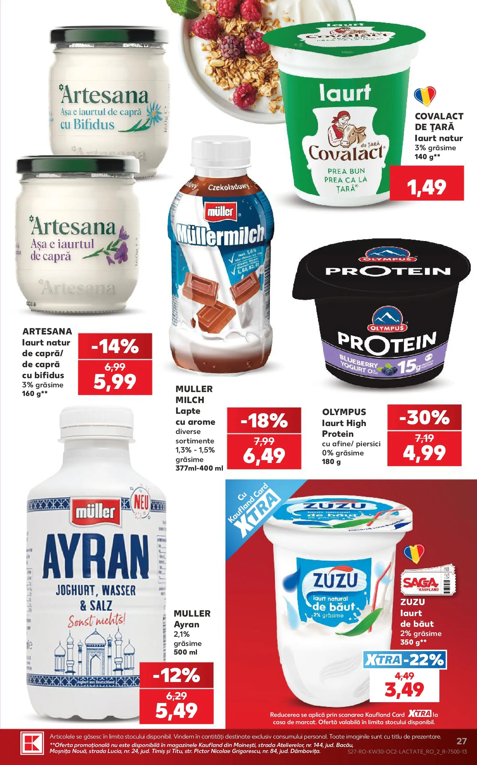 Kaufland Viseu de Sus 22.07.2026 - Revista si Oferta | Pagină: 27 | Produse: Tırnak makası, Lapte, Iaurt