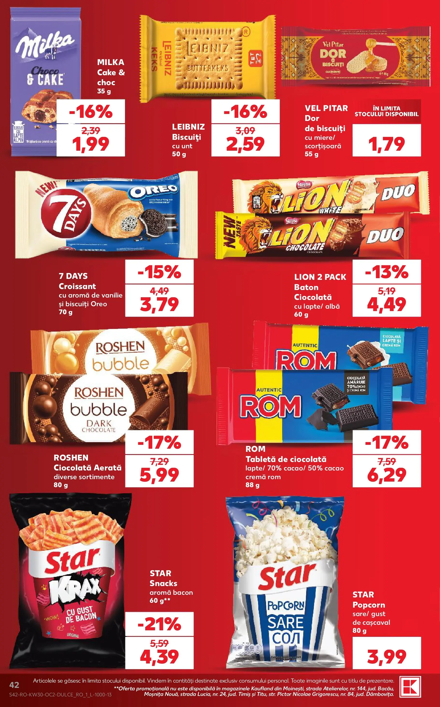 Kaufland Iași 22.07.2026 || Revista si Oferte | Pagină: 42 | Produse: Bacon, Lapte, Ciocolată, Biscuiți Kaufland Iași 22.07.2026 - Revista si Oferta | Pagină: 42 | Produse: Bacon, Lapte, Ciocolată, Biscuiți