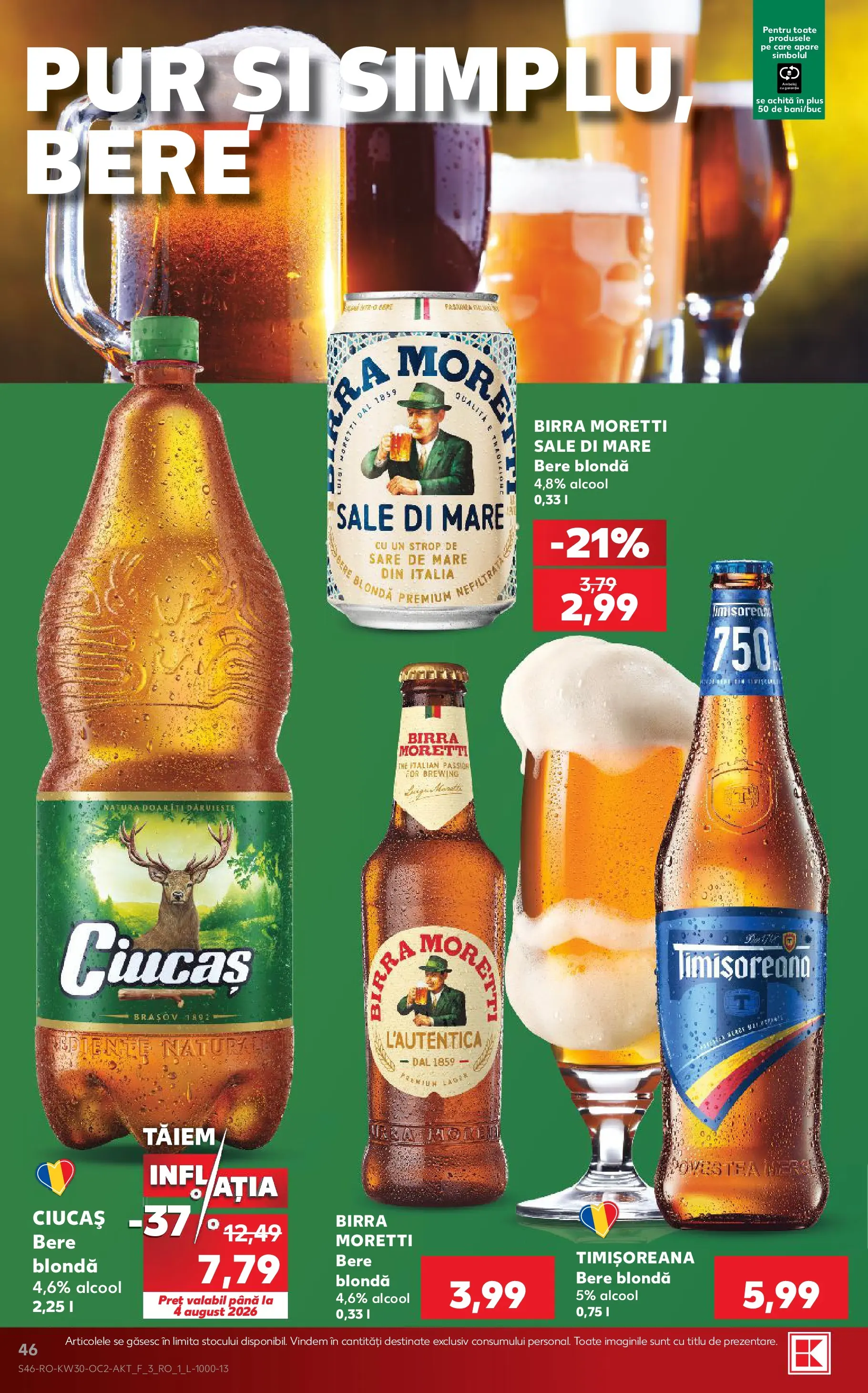 Kaufland Miercurea Ciuc 22.07.2026 || Revista si Oferte | Pagină: 46 | Produse: Rață, Bere, Sare Kaufland Miercurea Ciuc 22.07.2026 - Revista si Oferta | Pagină: 46 | Produse: Rață, Bere, Sare