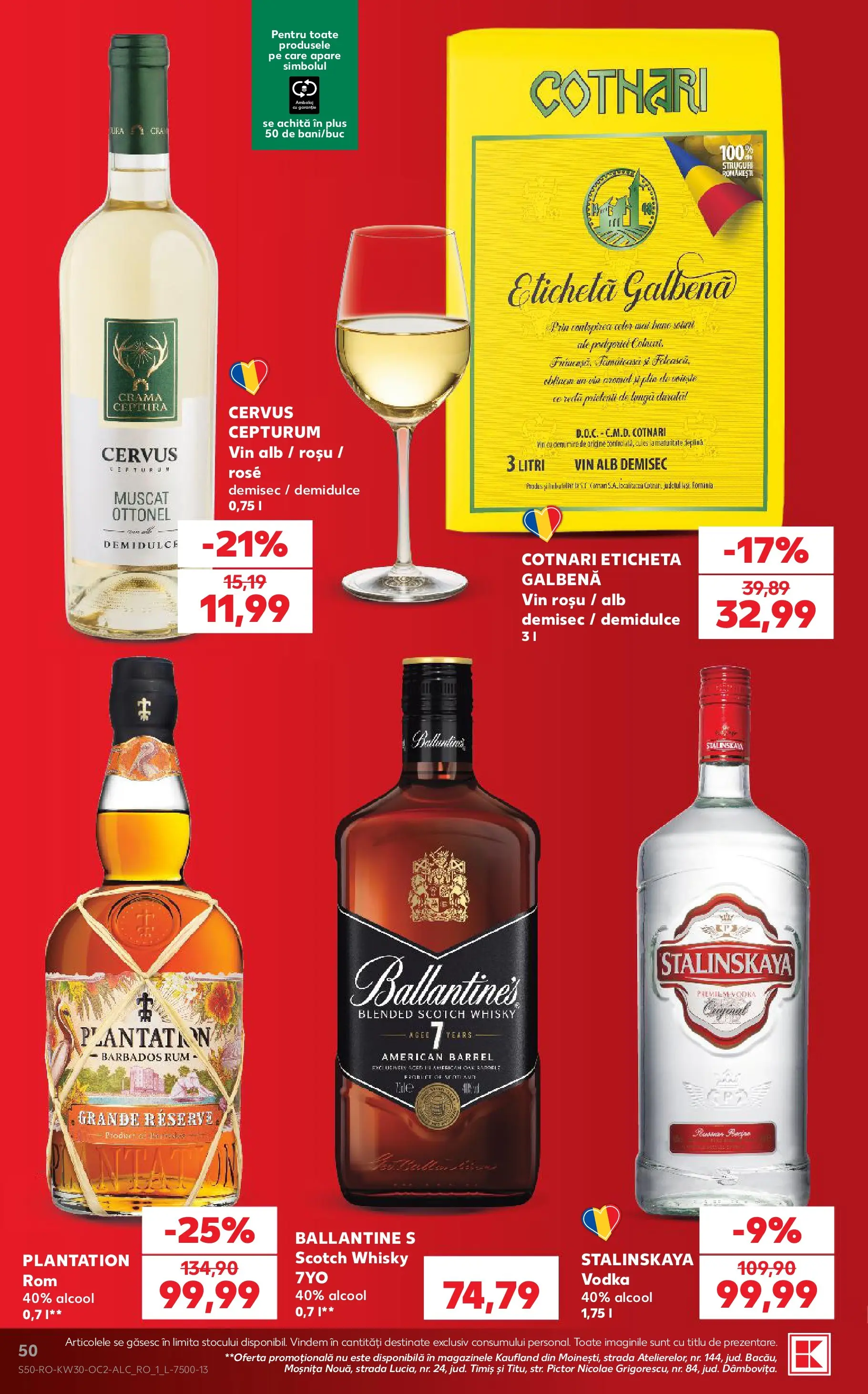 Kaufland Viseu de Sus 22.07.2026 - Revista si Oferta | Pagină: 50 | Produse: Struguri, Vin, Vodka