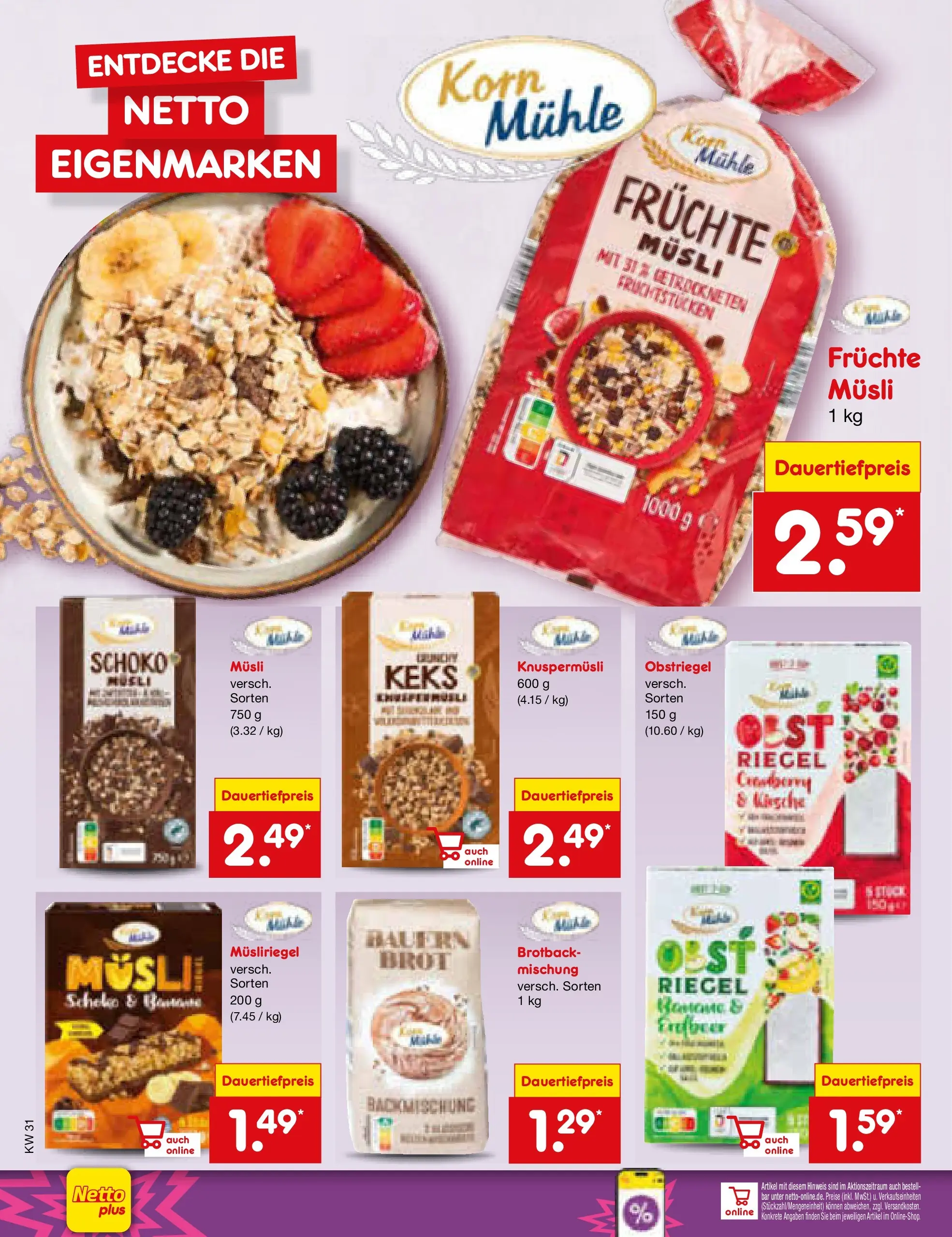 Netto Marken-Discount Prospekt Ergolding (ab 27.07.2026) ยป Angebote | Seite: 14 | Produkte: Musli, Mรผhle, Obst, Brot Netto Marken-Discount Prospekt Ergolding (ab 27.07.2026) ยป Angebote | Seite: 14 | Produkte: Musli, Mรผhle, Obst, Brot