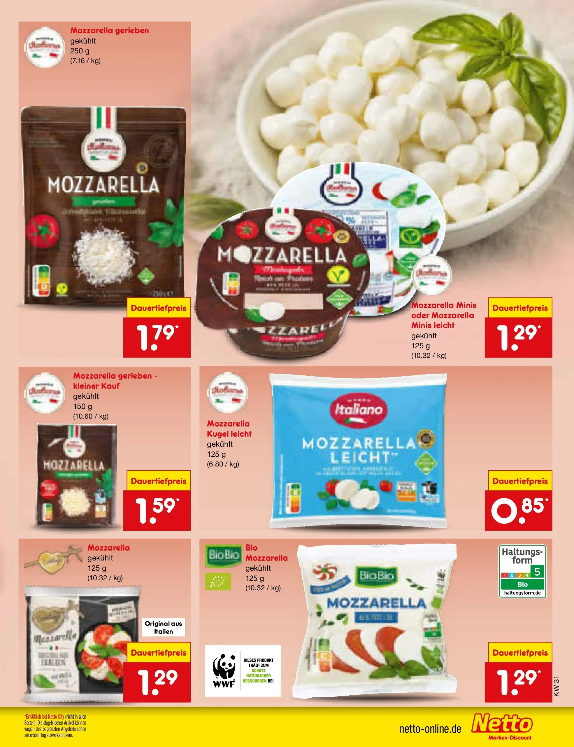 Netto Marken-Discount Prospekt Ergolding (ab 27.07.2026) ยป Angebote | Seite: 23 | Produkte: Mozzarella Netto Marken-Discount Prospekt Ergolding (ab 27.07.2026) ยป Angebote | Seite: 23 | Produkte: Mozzarella