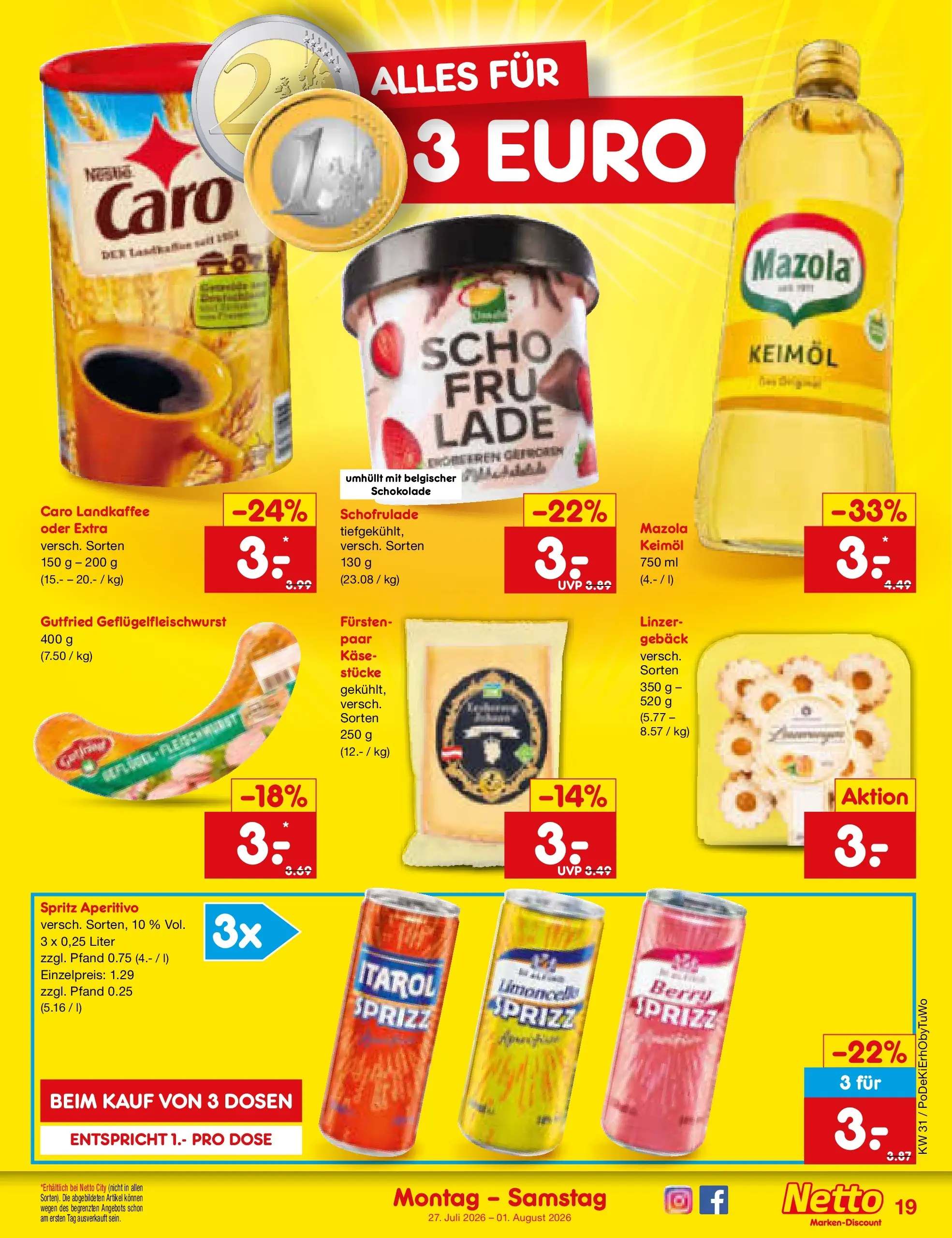 Netto Marken-Discount Prospekt Ergolding (ab 27.07.2026) ยป Angebote | Seite: 29 | Produkte: Kรคse, Schokolade Netto Marken-Discount Prospekt Ergolding (ab 27.07.2026) ยป Angebote | Seite: 29 | Produkte: Kรคse, Schokolade