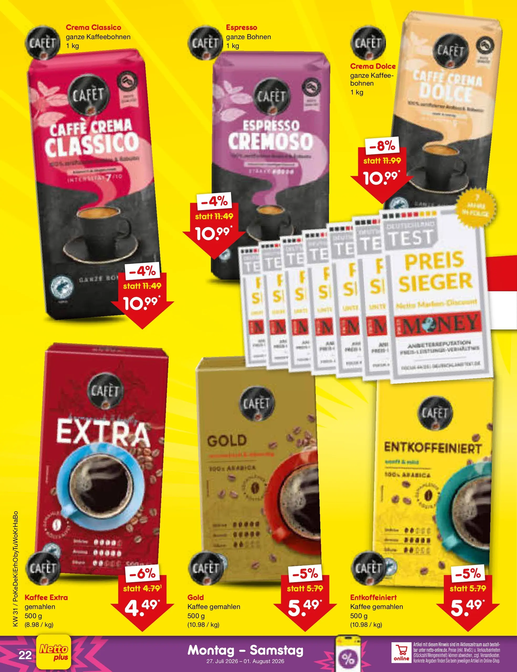 Netto Marken-Discount Prospekt Ergolding (ab 27.07.2026) ยป Angebote | Seite: 34 | Produkte: Kaffee Netto Marken-Discount Prospekt Ergolding (ab 27.07.2026) ยป Angebote | Seite: 34 | Produkte: Kaffee