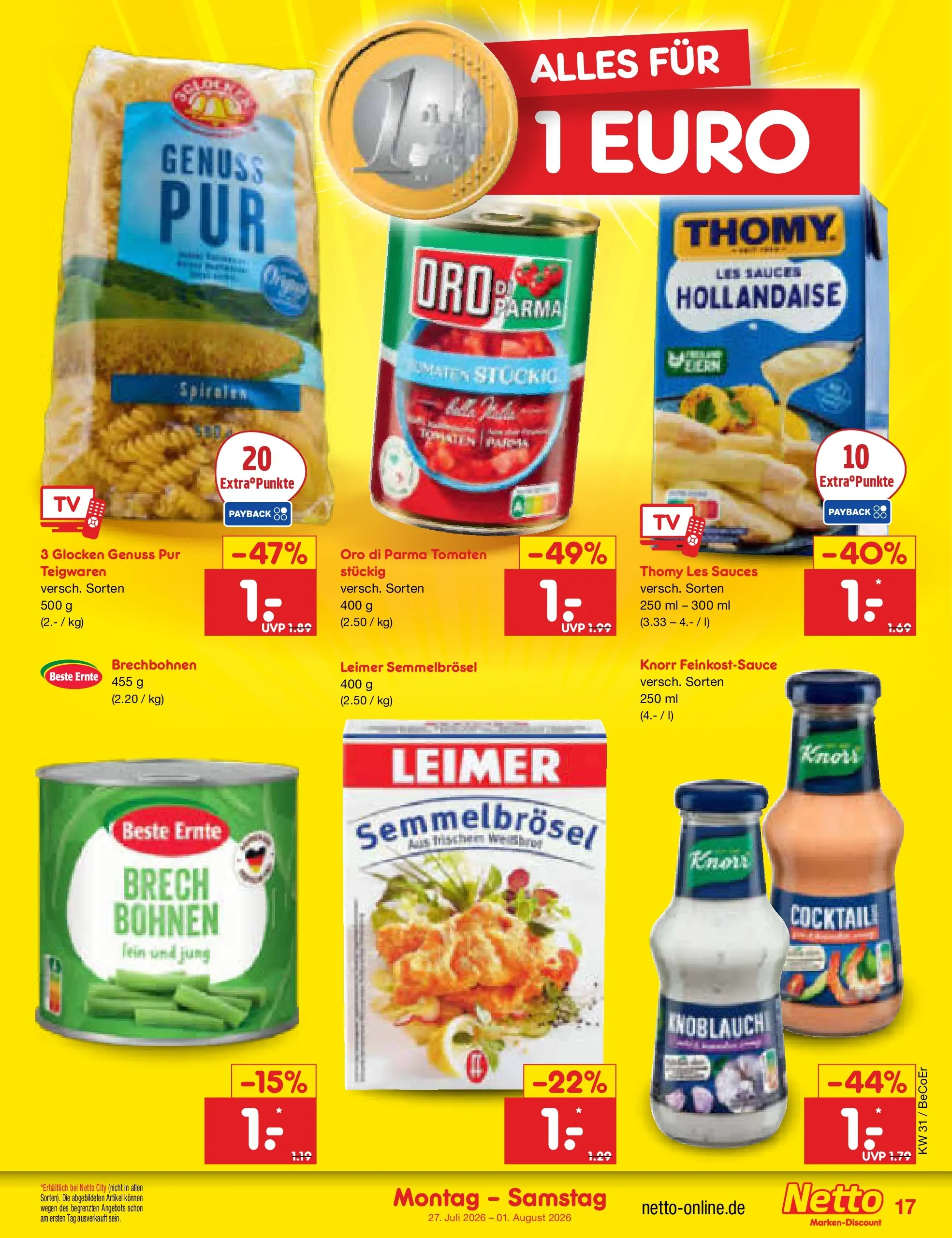 Netto Marken-Discount Prospekt Berlin-Prenzlauer Berg (ab 27.07.2026) ยป Angebote | Seite: 27 | Produkte: Tomaten, Knorr, Knoblauch, TV Netto Marken-Discount Prospekt Berlin-Prenzlauer Berg (ab 27.07.2026) ยป Angebote | Seite: 27 | Produkte: Tomaten, Knorr, Knoblauch, TV