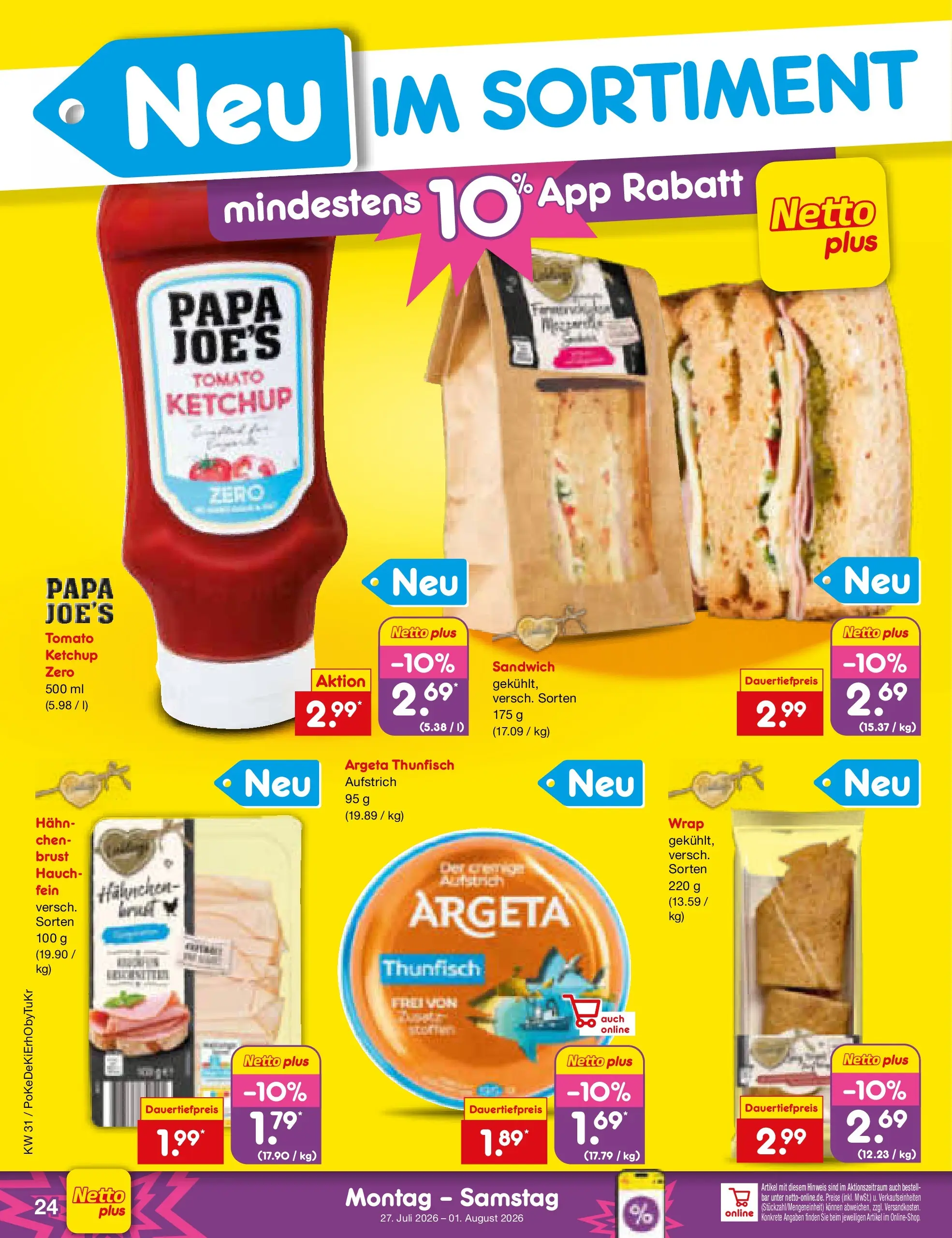 Netto Marken-Discount Prospekt Ergolding (ab 27.07.2026) ยป Angebote | Seite: 38 | Produkte: Thunfisch, Ketchup Netto Marken-Discount Prospekt Ergolding (ab 27.07.2026) ยป Angebote | Seite: 38 | Produkte: Thunfisch, Ketchup