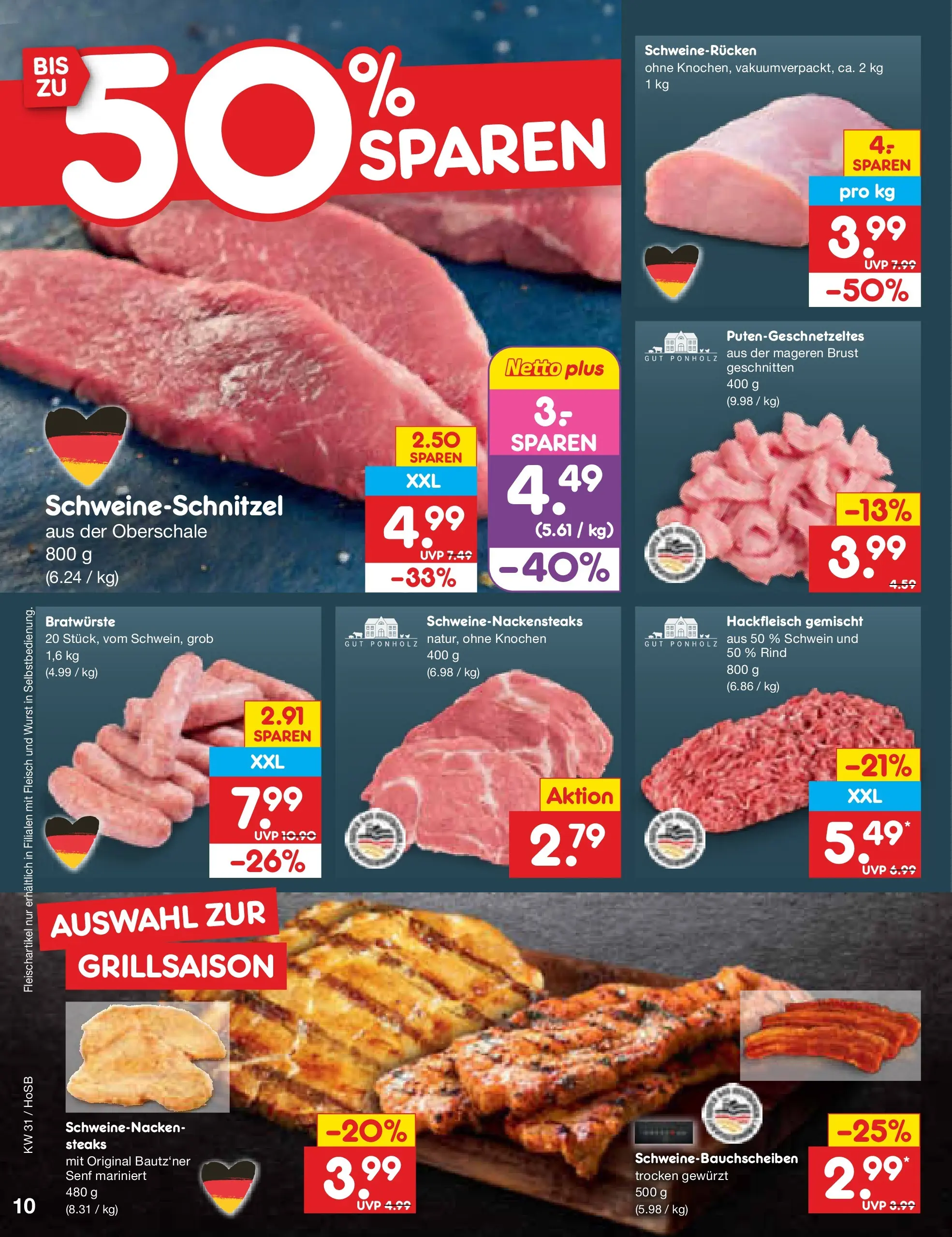 Netto Marken-Discount Prospekt Hannover (ab 27.07.2026) ยป Angebote | Seite: 16 | Produkte: Schweinenacken, Wurst, Schweinerucken, Fleisch Netto Marken-Discount Prospekt Hannover (ab 27.07.2026) ยป Angebote | Seite: 16 | Produkte: Schweinenacken, Wurst, Schweinerucken, Fleisch