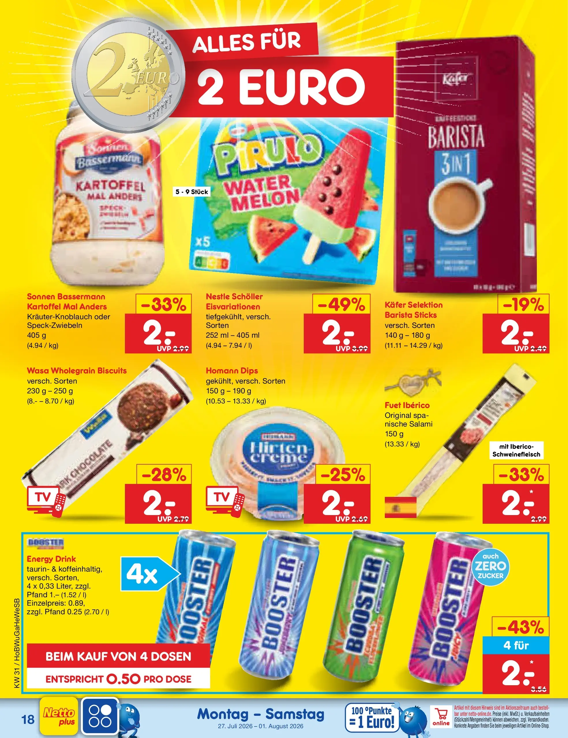 Netto Marken-Discount Prospekt Hannover (ab 27.07.2026) ยป Angebote | Seite: 28 | Produkte: Energy, Creme, Zucker, Salami Netto Marken-Discount Prospekt Hannover (ab 27.07.2026) ยป Angebote | Seite: 28 | Produkte: Energy, Creme, Zucker, Salami