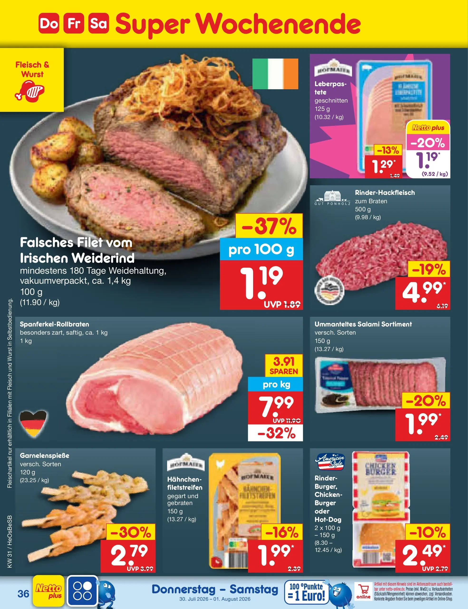 Netto Marken-Discount Prospekt Rostock (ab 27.07.2026) ยป Angebote | Seite: 51 | Produkte: Hahnchen, Wurst, Salami, Fleisch Netto Marken-Discount Prospekt Rostock (ab 27.07.2026) ยป Angebote | Seite: 51 | Produkte: Hahnchen, Wurst, Salami, Fleisch