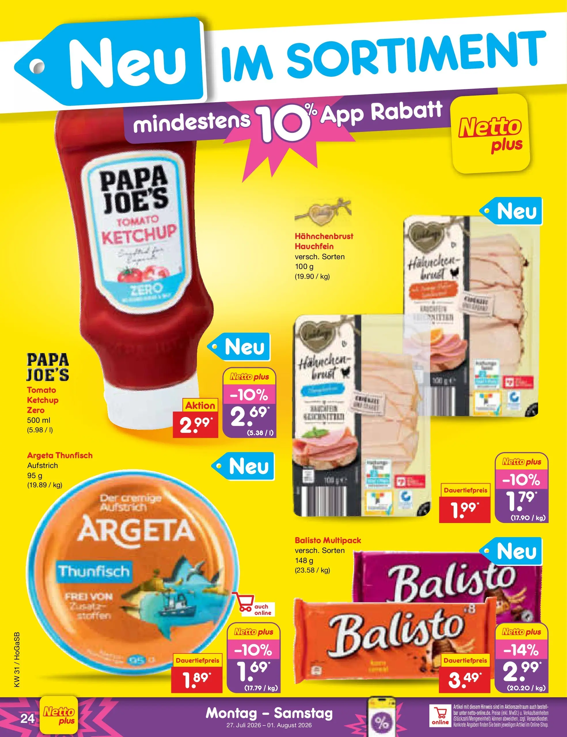 Netto Marken-Discount Prospekt Hannover (ab 27.07.2026) ยป Angebote | Seite: 38 | Produkte: Hahnchen, Thunfisch, Ketchup, Hahnchenbrust Netto Marken-Discount Prospekt Hannover (ab 27.07.2026) ยป Angebote | Seite: 38 | Produkte: Hahnchen, Thunfisch, Ketchup, Hahnchenbrust