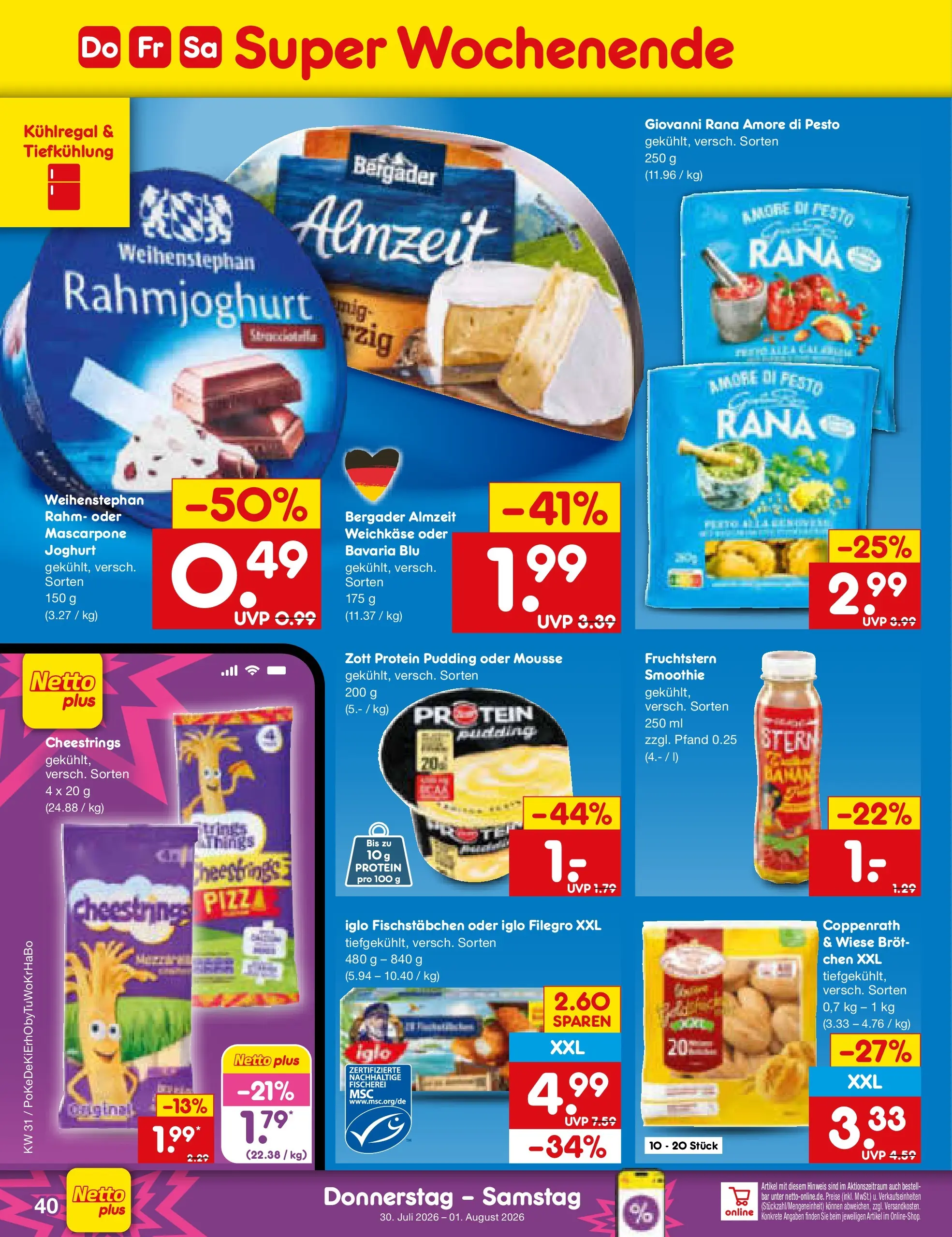 Netto Marken-Discount Prospekt Ergolding (ab 27.07.2026) ยป Angebote | Seite: 59 | Produkte: Joghurt, Iglo, Brot, Pizza Netto Marken-Discount Prospekt Ergolding (ab 27.07.2026) ยป Angebote | Seite: 59 | Produkte: Joghurt, Iglo, Brot, Pizza