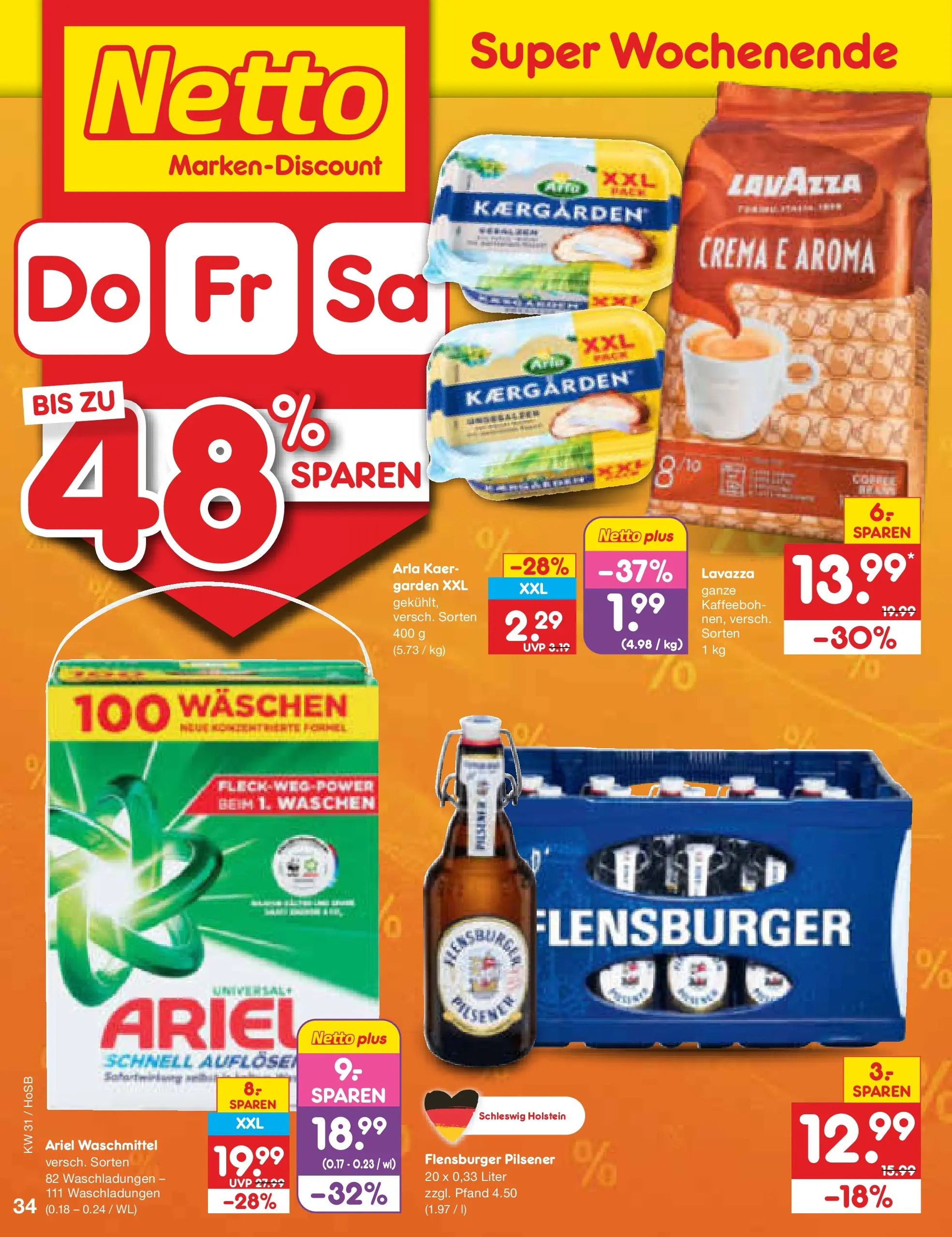 Netto Marken-Discount Prospekt Hannover (ab 27.07.2026) ยป Angebote | Seite: 51 | Produkte: Lavazza, Ariel, Flensburger, Waschmittel Netto Marken-Discount Prospekt Hannover (ab 27.07.2026) ยป Angebote | Seite: 51 | Produkte: Lavazza, Ariel, Flensburger, Waschmittel