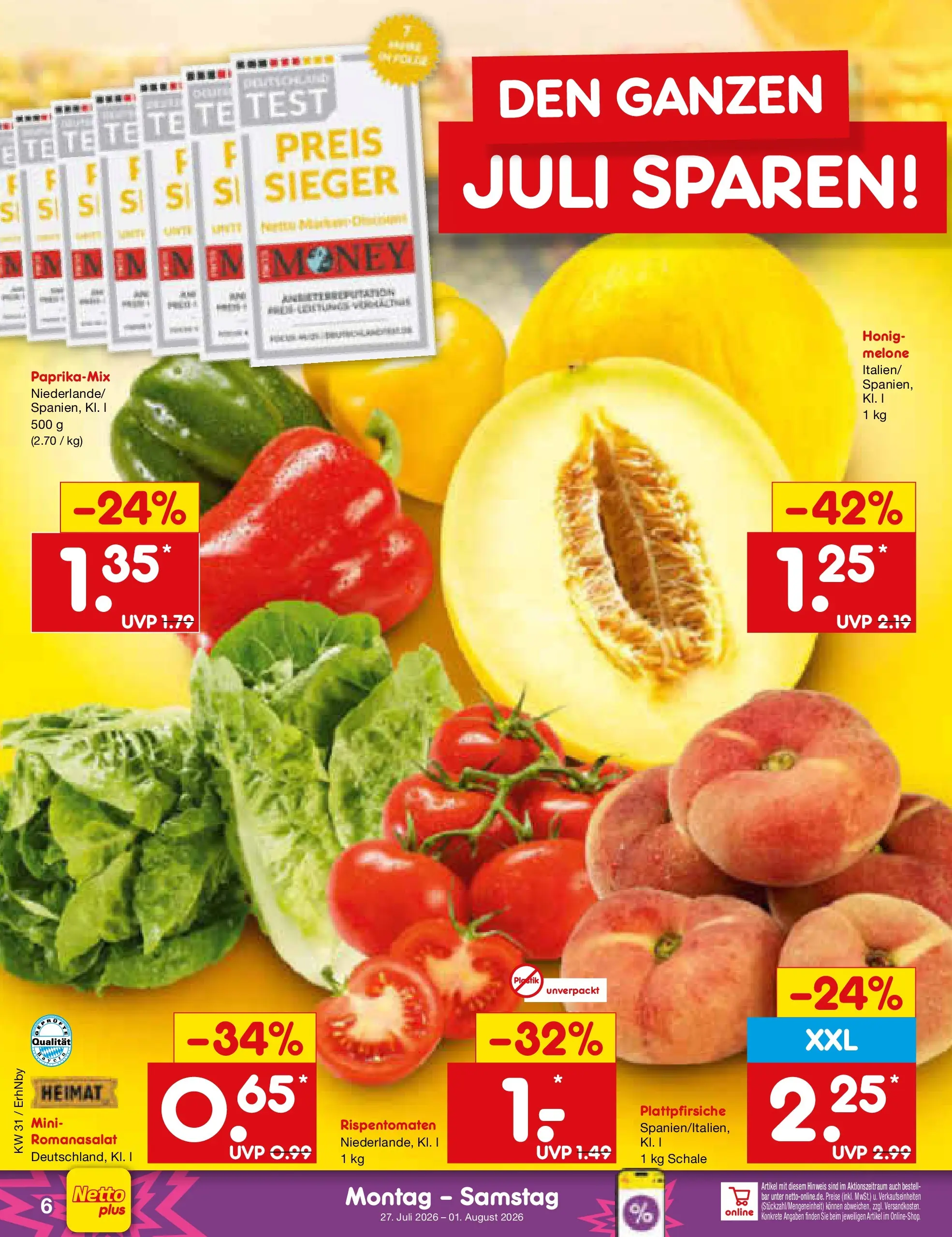 Netto Marken-Discount Prospekt Metten (ab 27.07.2026) » Angebote | Seite: 8 | Produkte: Melone