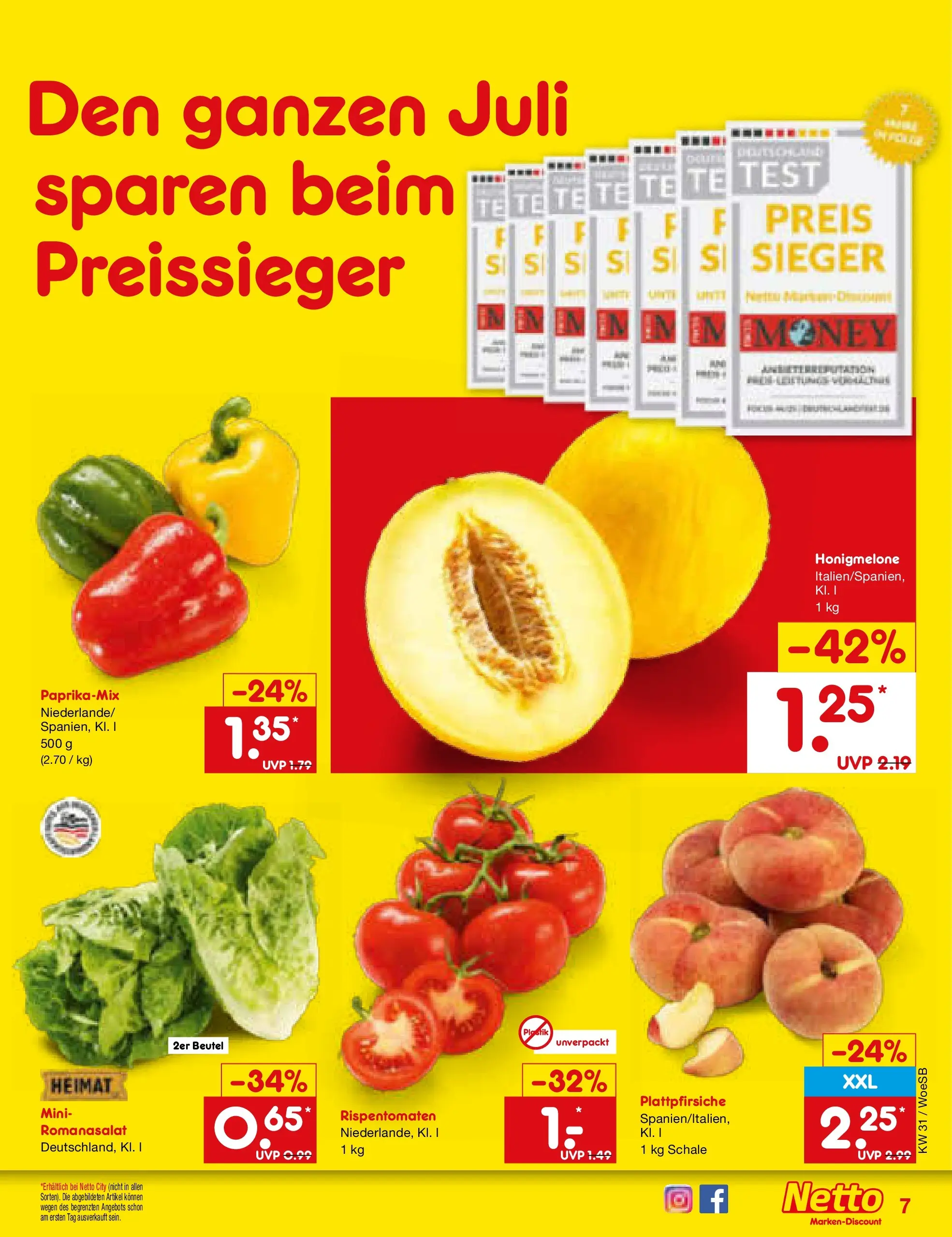 Netto Marken-Discount Prospekt Leonberg (ab 27.07.2026) » Angebote | Seite: 9 | Produkte: Honigmelone