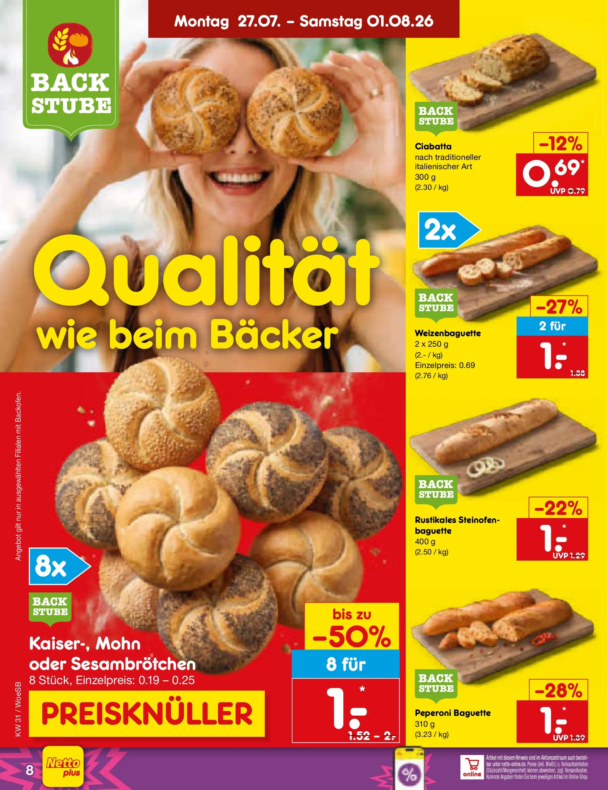 Netto Marken-Discount Prospekt Leonberg (ab 27.07.2026) » Angebote | Seite: 10 | Produkte: Baguette