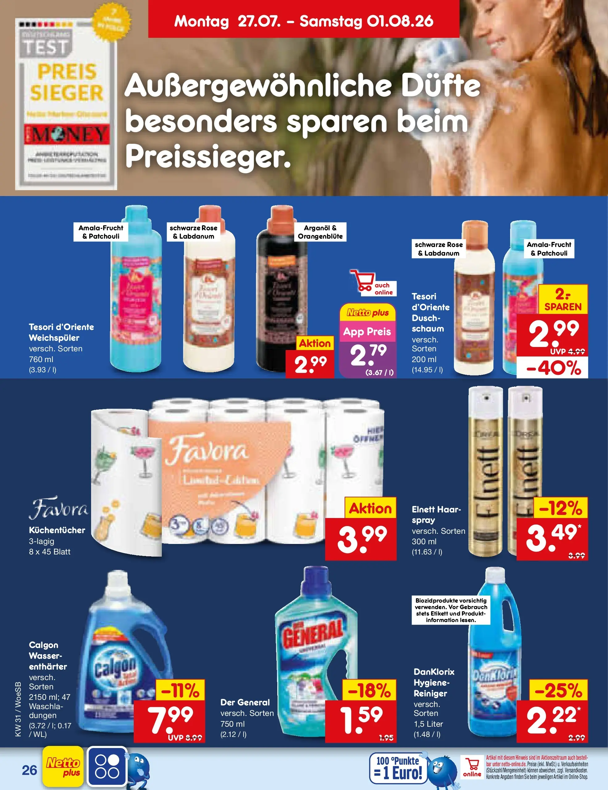 Netto Marken-Discount Prospekt Leonberg (ab 27.07.2026) » Angebote | Seite: 41 | Produkte: Wasser, Weichspüler