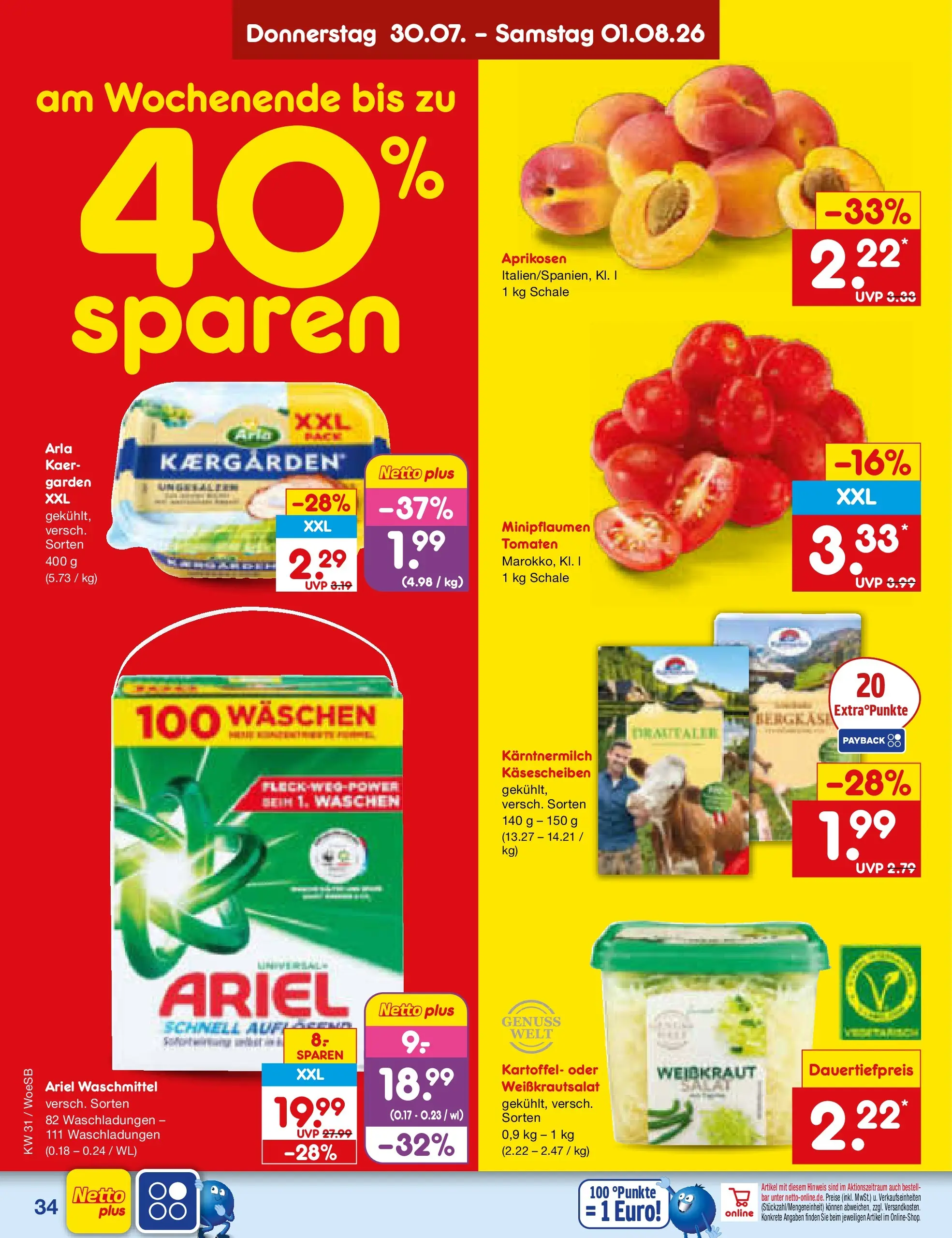 Netto Marken-Discount Prospekt Leonberg (ab 27.07.2026) » Angebote | Seite: 51 | Produkte: Ariel, Tomaten, Waschmittel