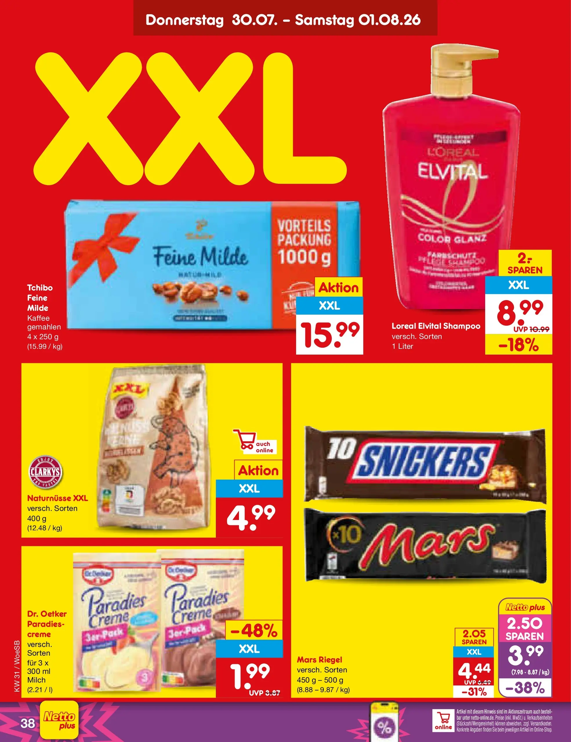 Netto Marken-Discount Prospekt Leonberg (ab 27.07.2026) » Angebote | Seite: 55 | Produkte: Milch, Kaffee, Shampoo, Creme