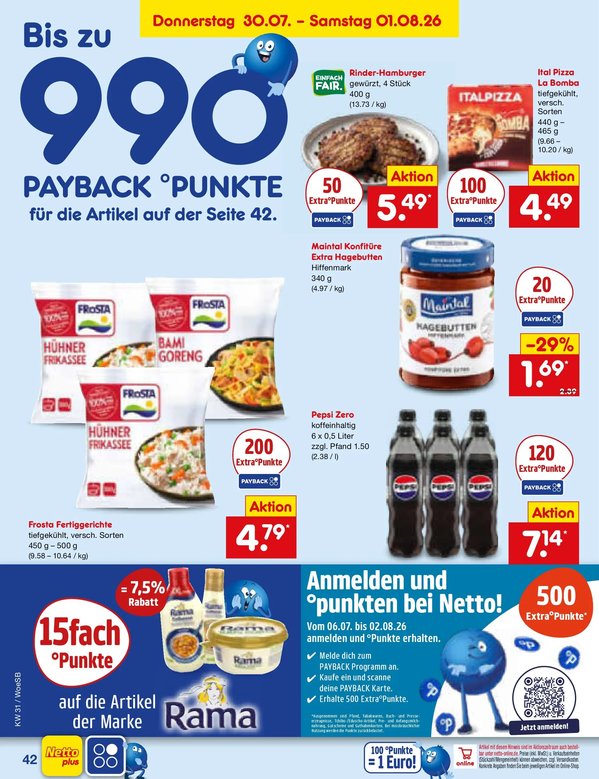 Netto Marken-Discount Prospekt Leonberg (ab 27.07.2026) » Angebote | Seite: 61 | Produkte: Presse, Rama, Frosta, Pizza