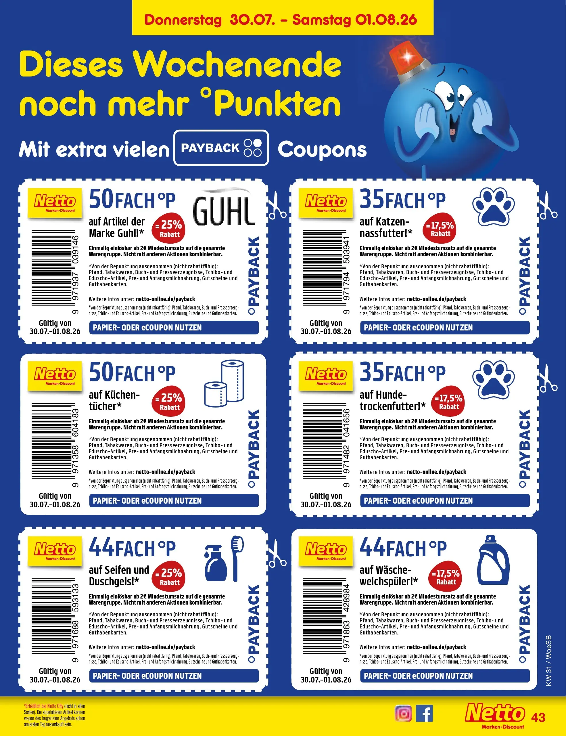 Netto Marken-Discount Prospekt Leonberg (ab 27.07.2026) » Angebote | Seite: 62 | Produkte: Weichspüler, Kuchen