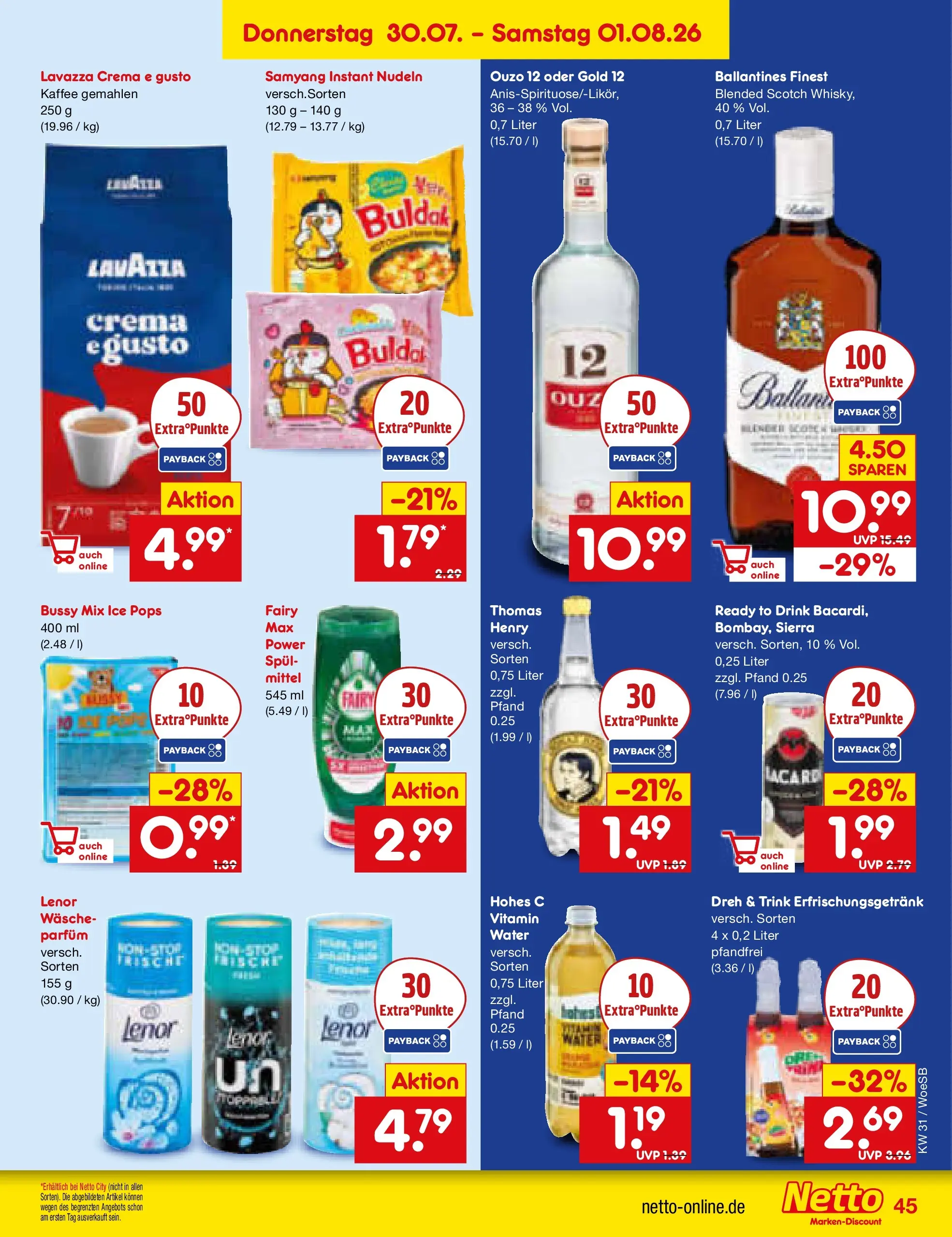 Netto Marken-Discount Prospekt Leonberg (ab 27.07.2026) » Angebote | Seite: 64 | Produkte: Lavazza, Kaffee, Parfüm, Hohes c