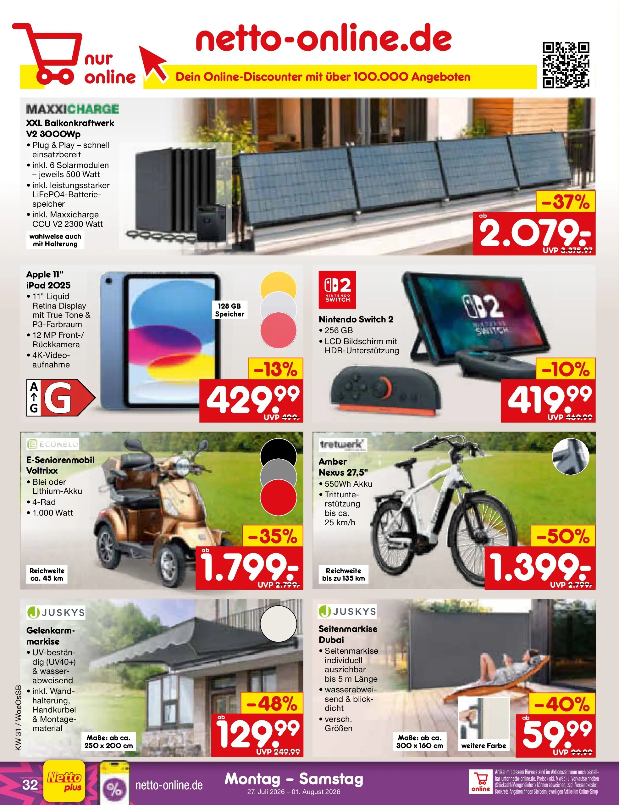 Netto Marken-Discount Prospekt Gemmingen (ab 27.07.2026) » Angebote | Seite: 49 | Produkte: Ipad, Apple, Wasser, Bildschirm