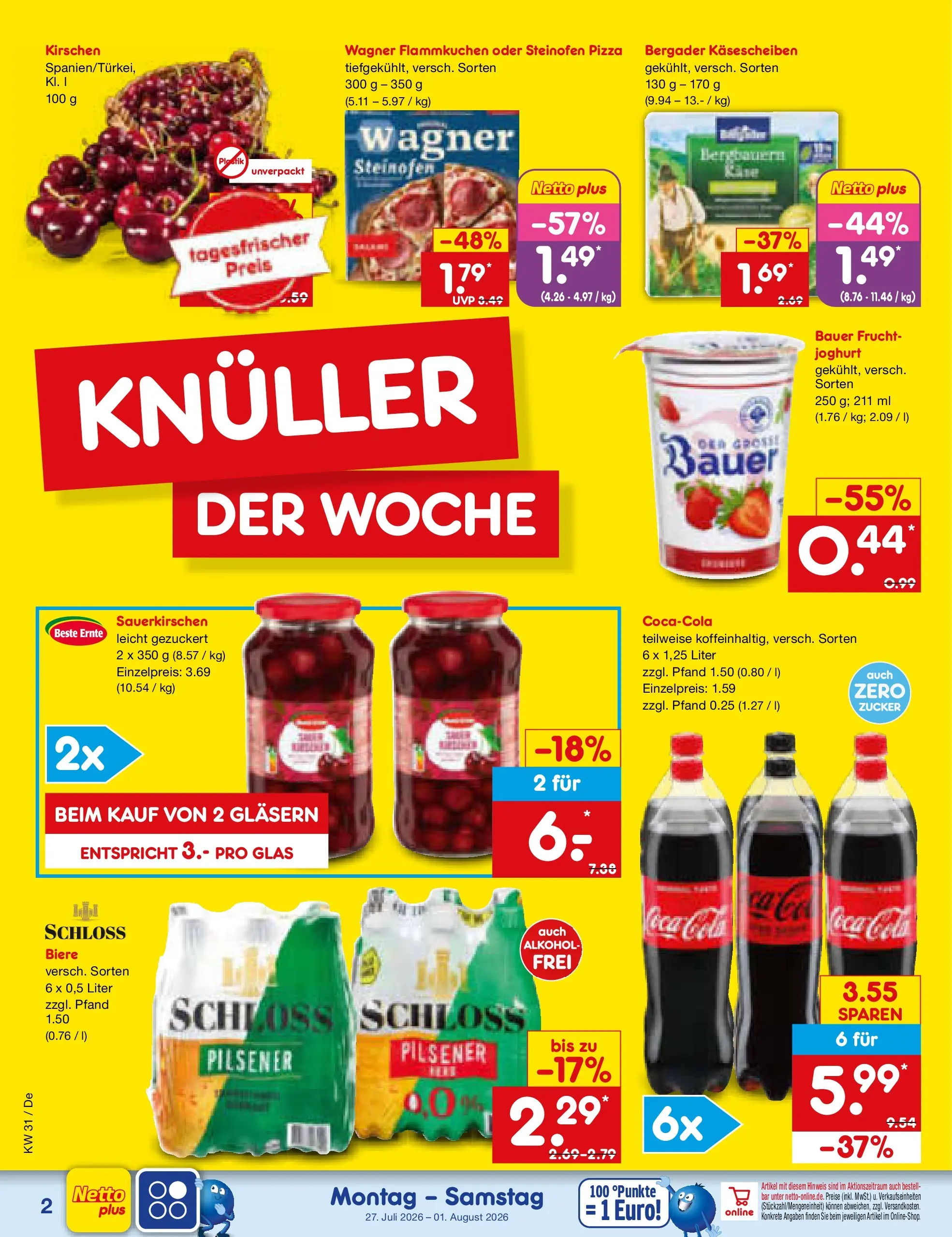Netto Marken-Discount Prospekt Waiblingen-Bittenfeld (ab 27.07.2026) ยป Angebote | Seite: 2 | Produkte: Cola, Joghurt, Zucker, Pizza Netto Marken-Discount Prospekt Waiblingen-Bittenfeld (ab 27.07.2026) ยป Angebote | Seite: 2 | Produkte: Cola, Joghurt, Zucker, Pizza