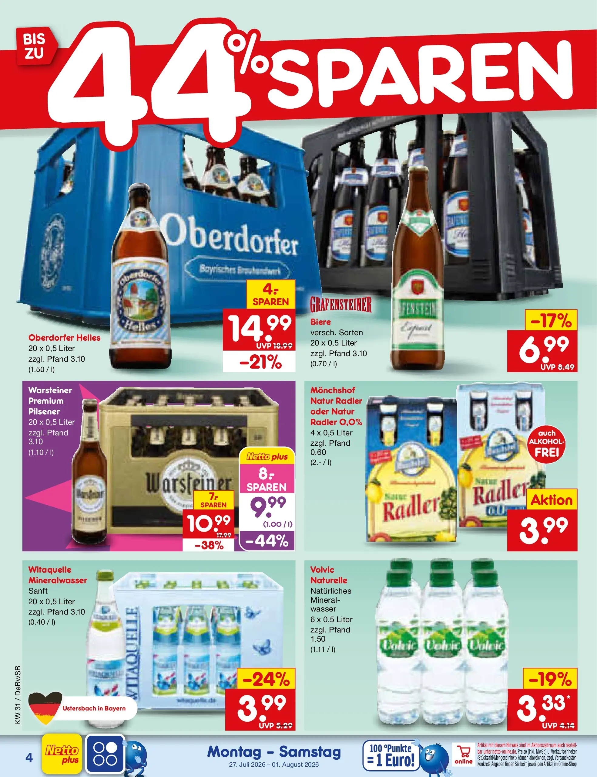 Netto Marken-Discount Prospekt Waiblingen-Bittenfeld (ab 27.07.2026) ยป Angebote | Seite: 4 | Produkte: Monchshof, Mineralwasser, Wasser, Warsteiner Netto Marken-Discount Prospekt Waiblingen-Bittenfeld (ab 27.07.2026) ยป Angebote | Seite: 4 | Produkte: Monchshof, Mineralwasser, Wasser, Warsteiner