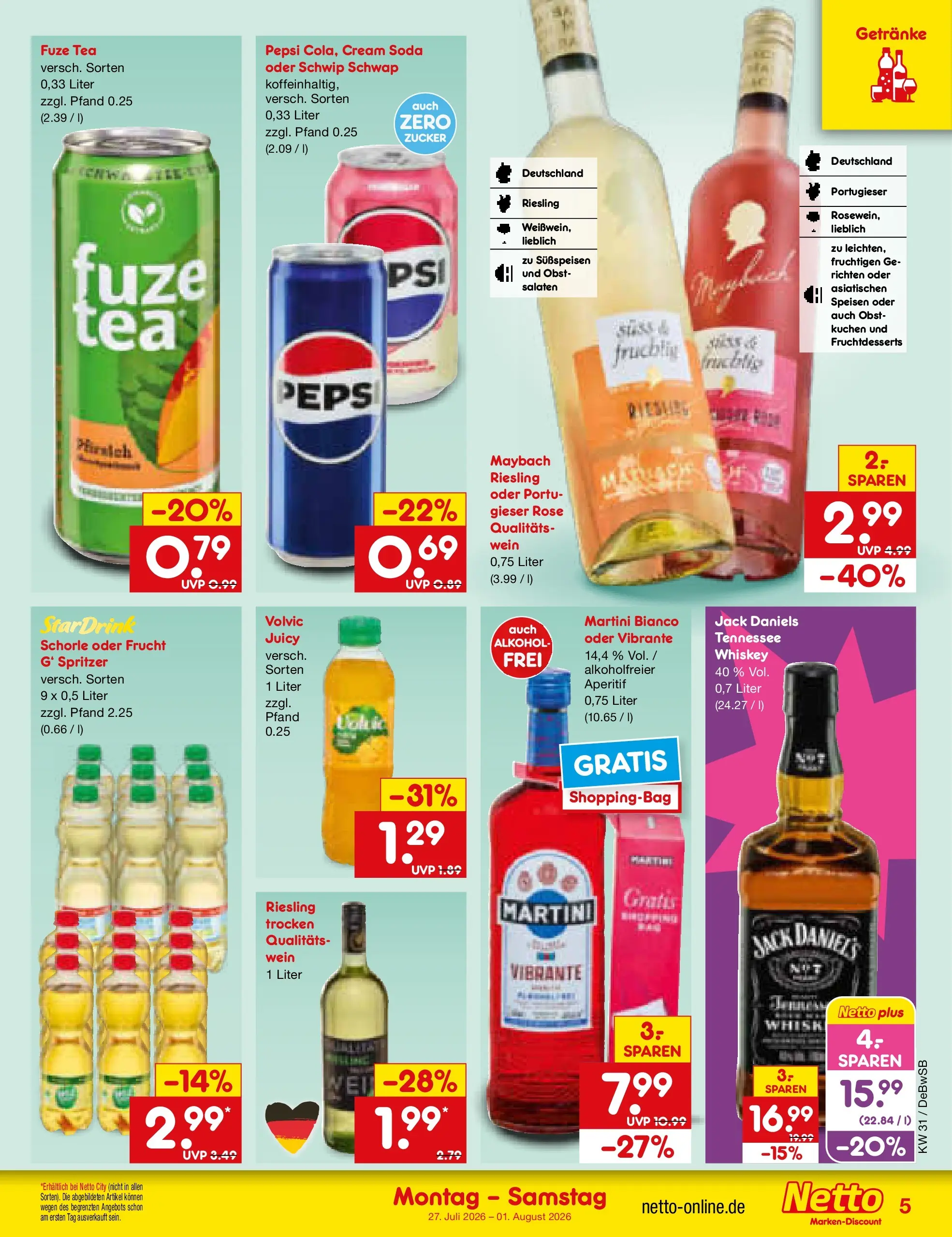 Netto Marken-Discount Prospekt Waiblingen-Bittenfeld (ab 27.07.2026) ยป Angebote | Seite: 5 | Produkte: Martini, Obst, Wein, Volvic Netto Marken-Discount Prospekt Waiblingen-Bittenfeld (ab 27.07.2026) ยป Angebote | Seite: 5 | Produkte: Martini, Obst, Wein, Volvic
