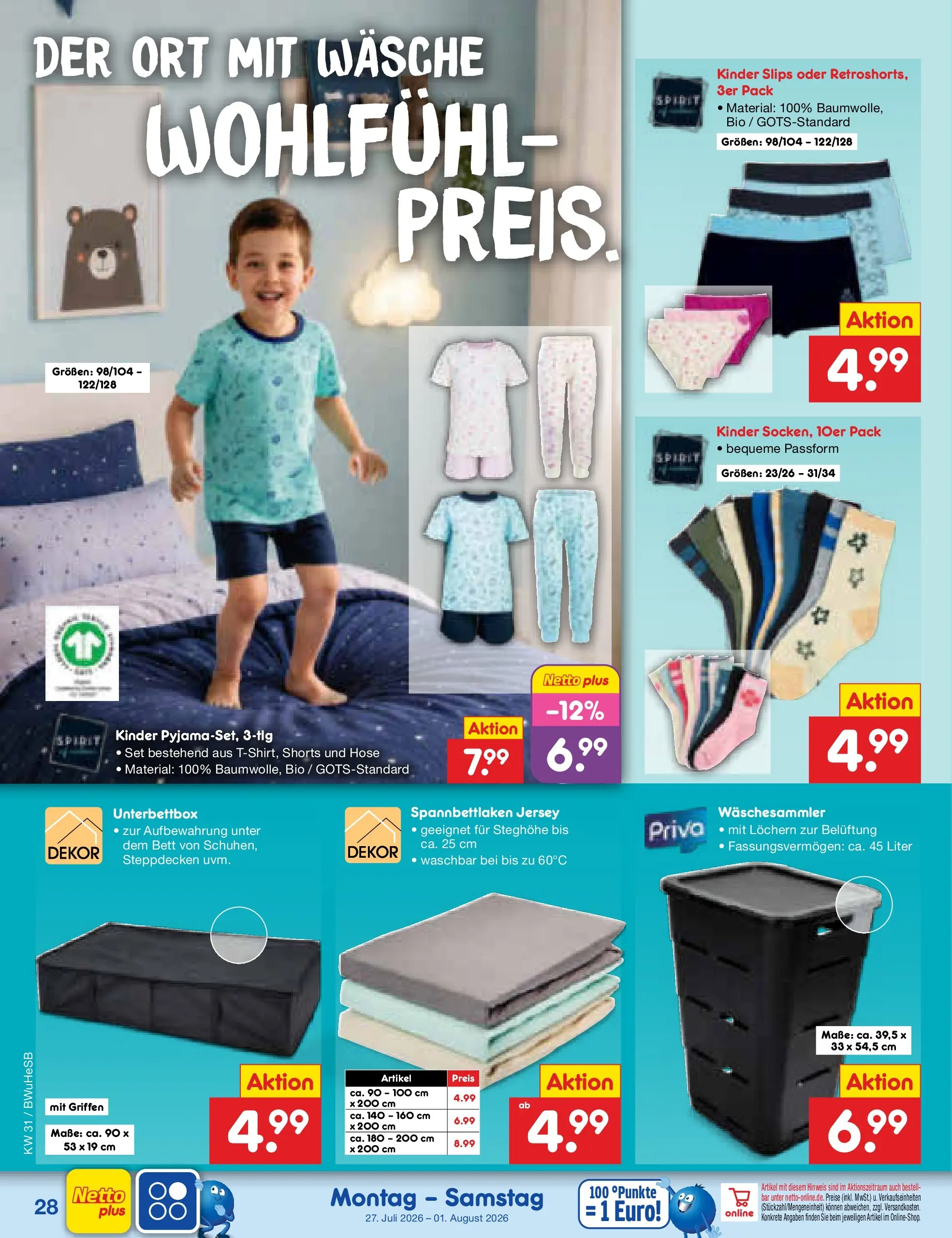 Netto Marken-Discount Prospekt Rostock (ab 27.07.2026) ยป Angebote | Seite: 43 | Produkte: Bett, Hose Netto Marken-Discount Prospekt Rostock (ab 27.07.2026) ยป Angebote | Seite: 43 | Produkte: Bett, Hose